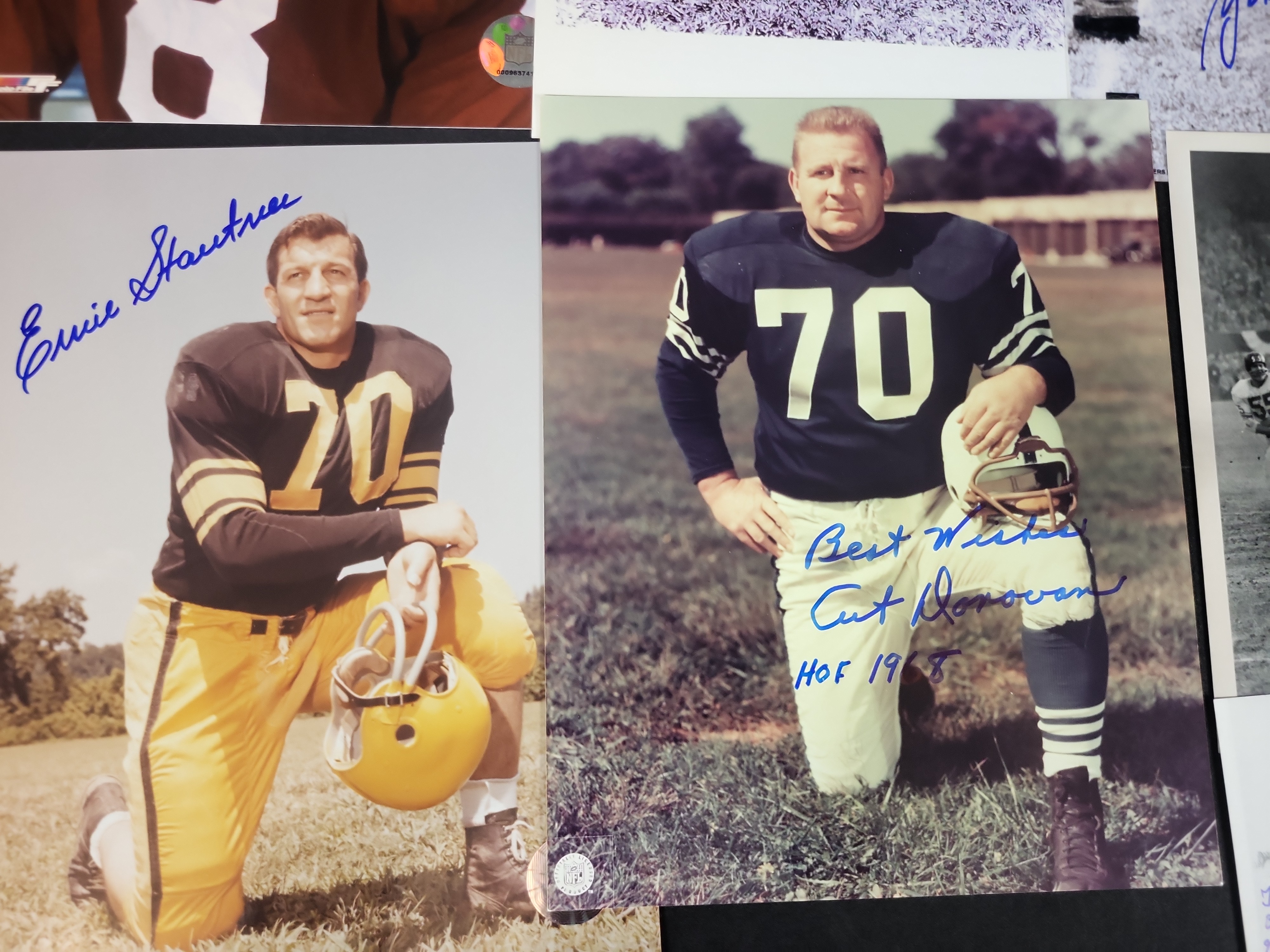 I03027 | Collection of Thirteen Autographed NFL Hall of Fame Photographs and Ephemera