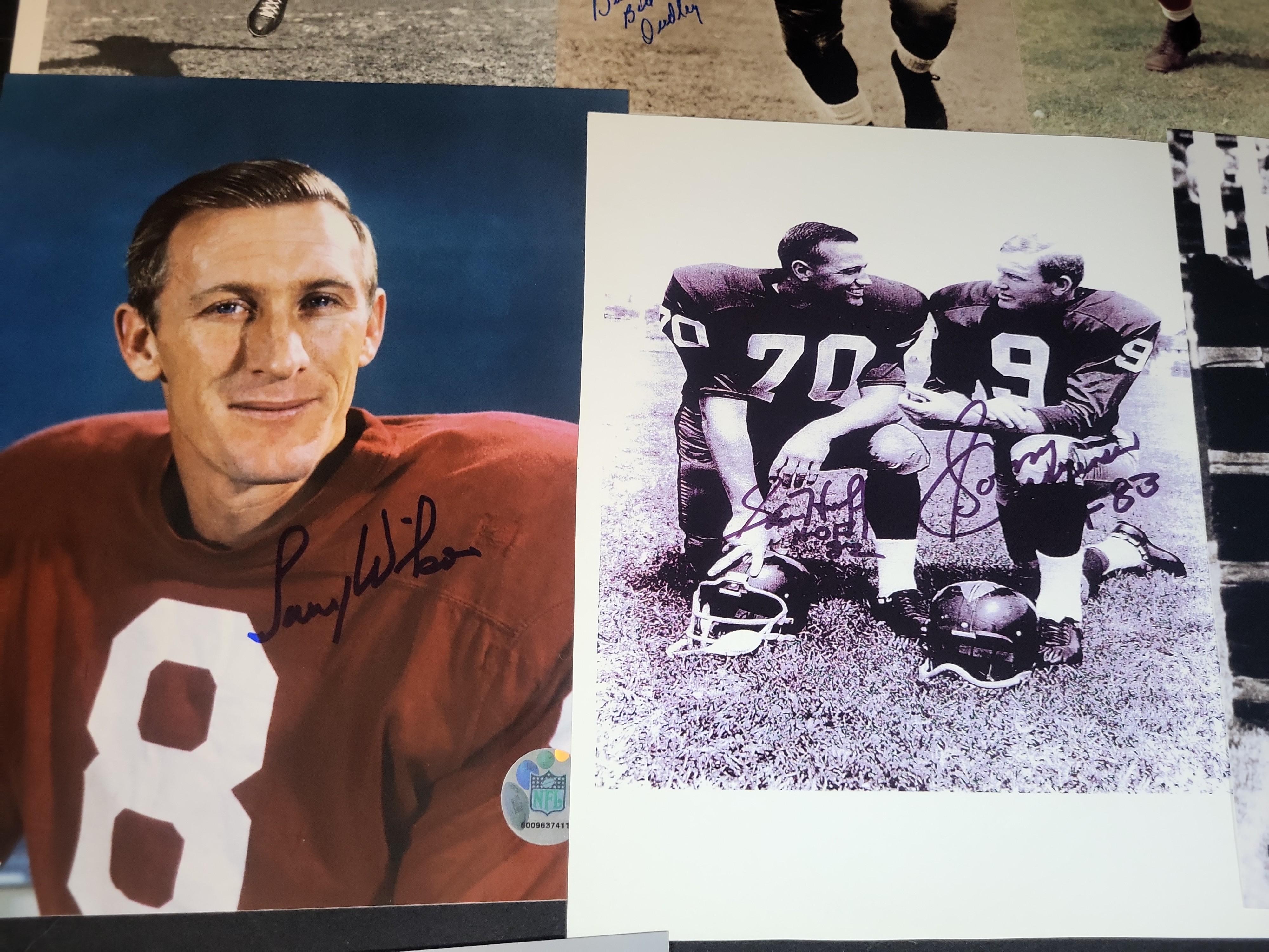 I03027 | Collection of Thirteen Autographed NFL Hall of Fame Photographs and Ephemera