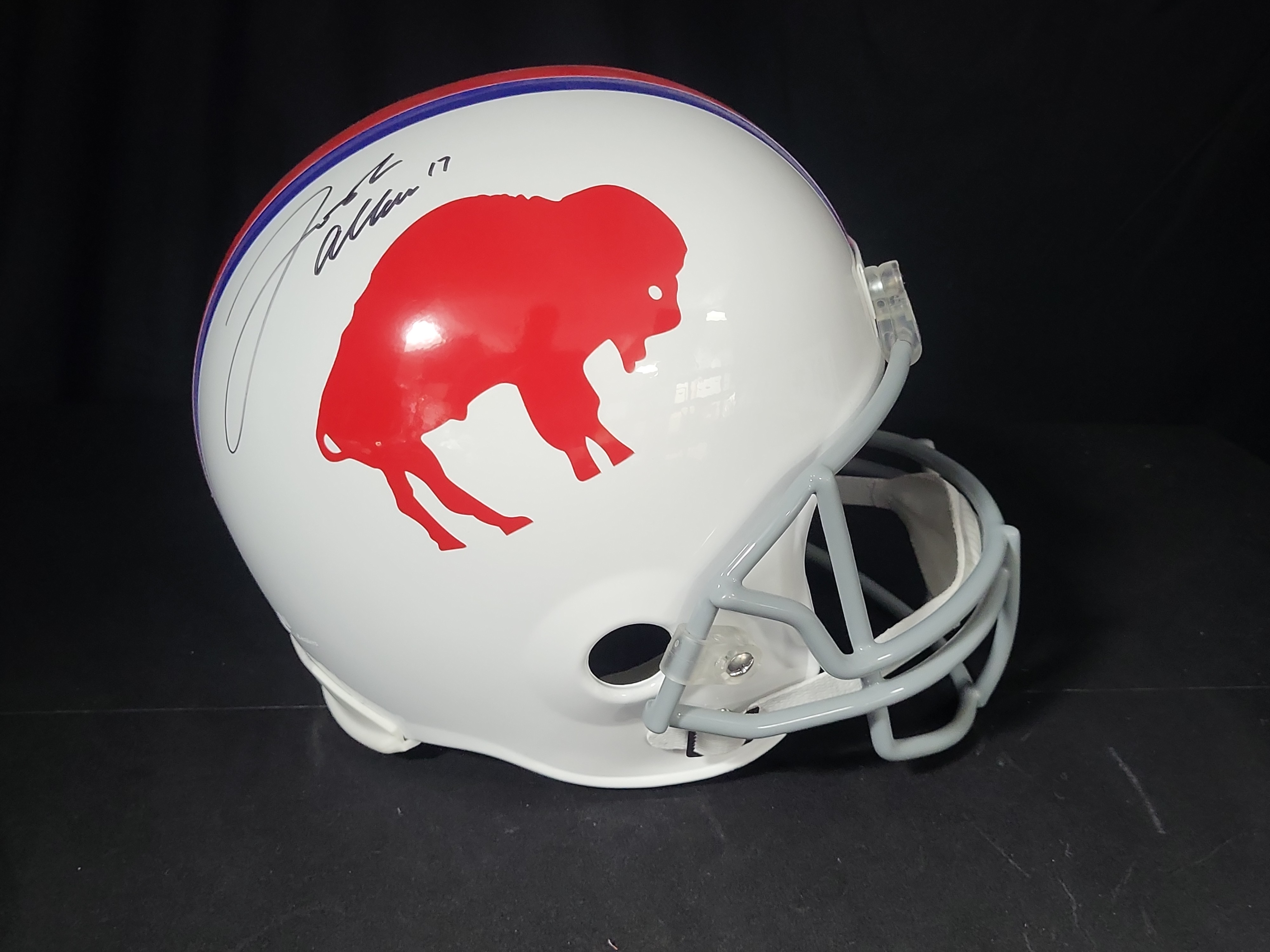 I03554 | Josh Allen Autographed Buffalo Bills Full-Size Replica 1965-1973 Throwback Football Helmet