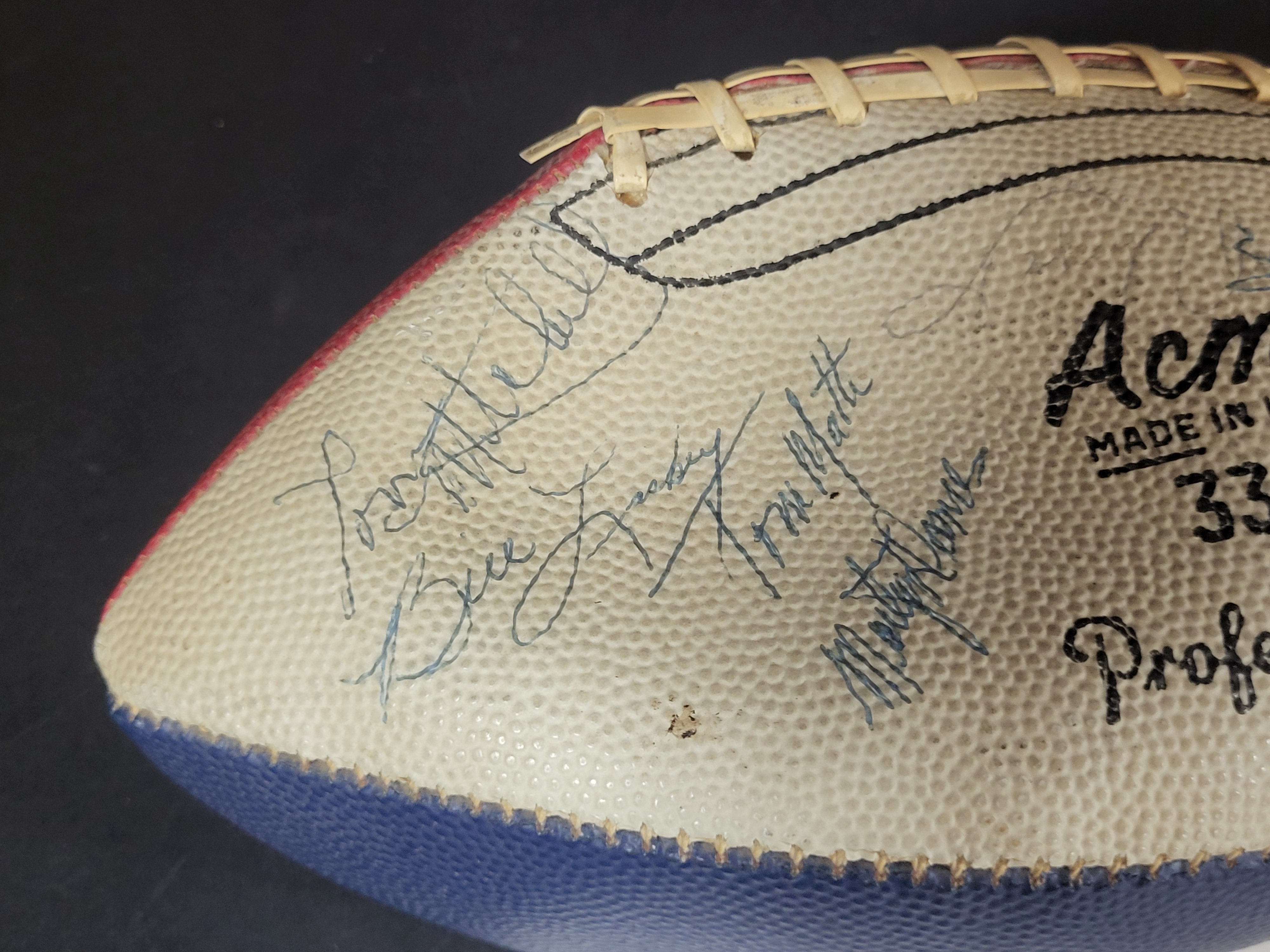 I03091 | 1972 Baltimore Colts Multi-Signed Acme 333 Professional Football with JSA LOA Including Johnny Unitas and Ted Hendricks