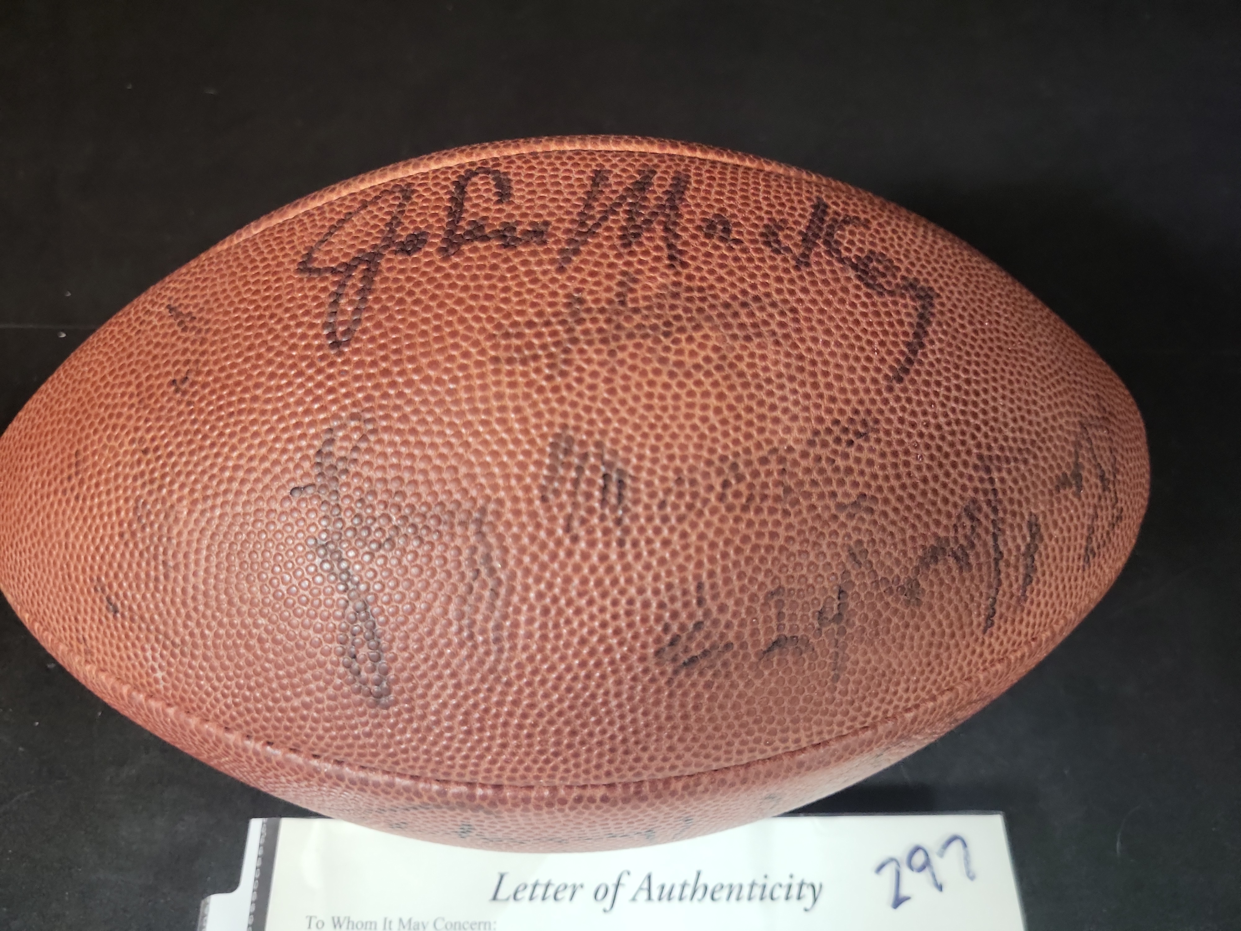I03101 | Baltimore Colts Legends Multi-Signed Official Wilson NFL Football with JSA LOA
