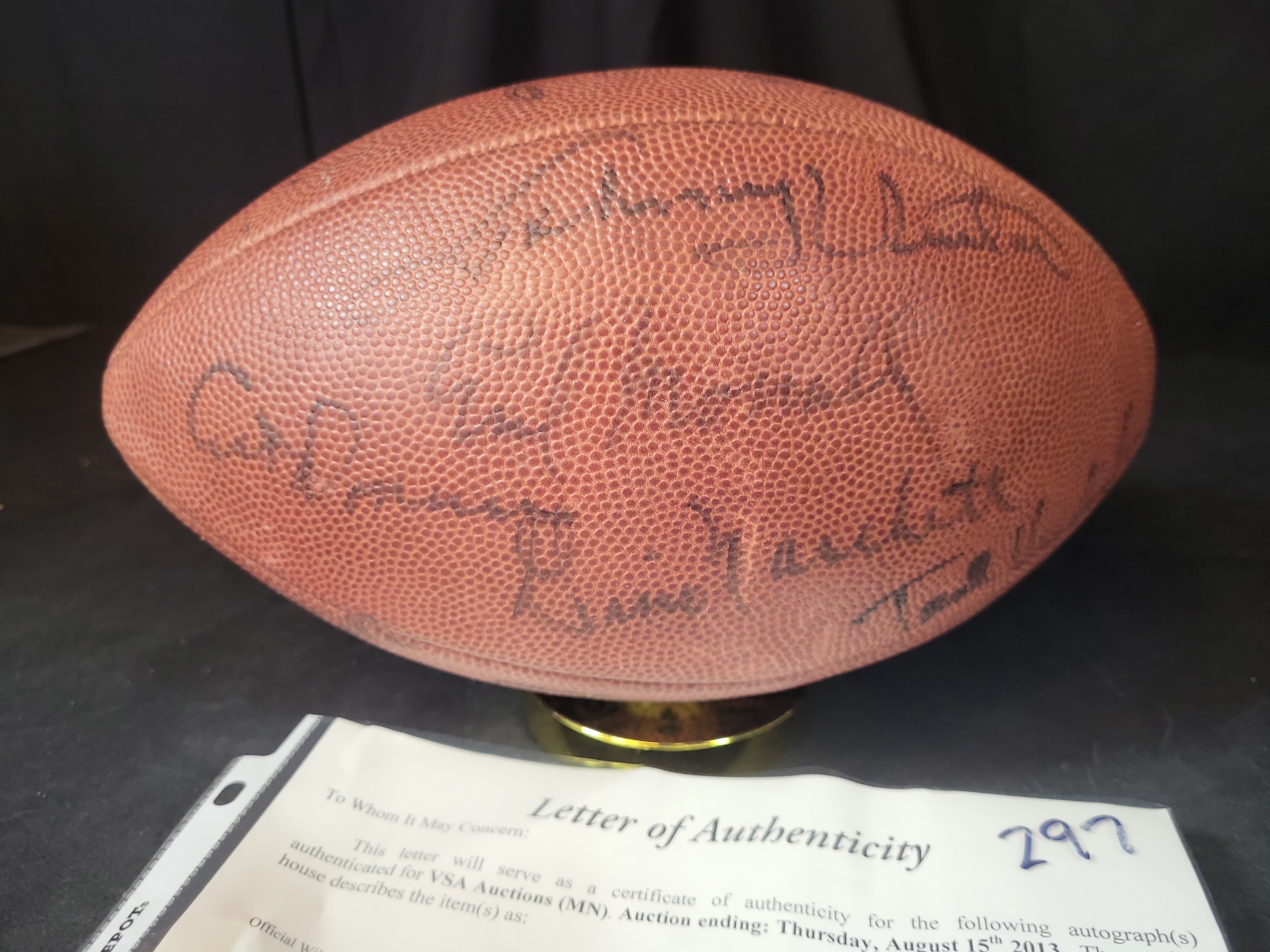 I03101 | Baltimore Colts Legends Multi-Signed Official Wilson NFL Football with JSA LOA