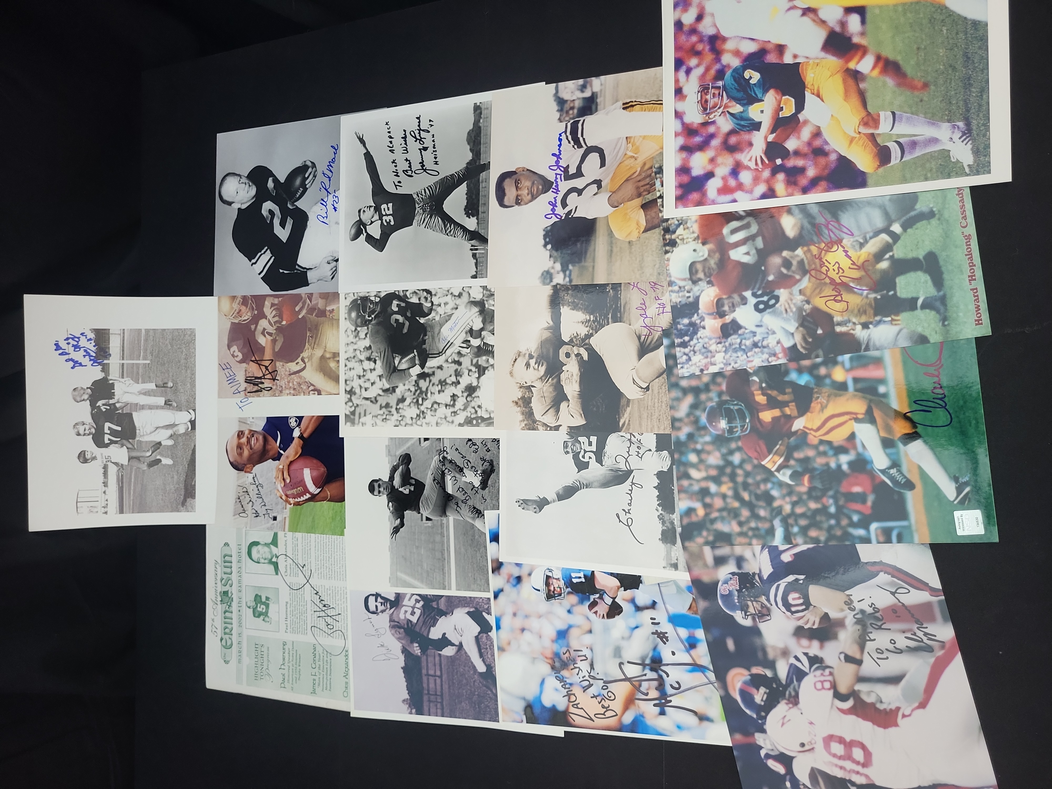 I03005 | A Collection of Approximately 15 Autographed Football Photographs and Memorabilia Featuring Heisman Trophy Winners and Hall of Fame