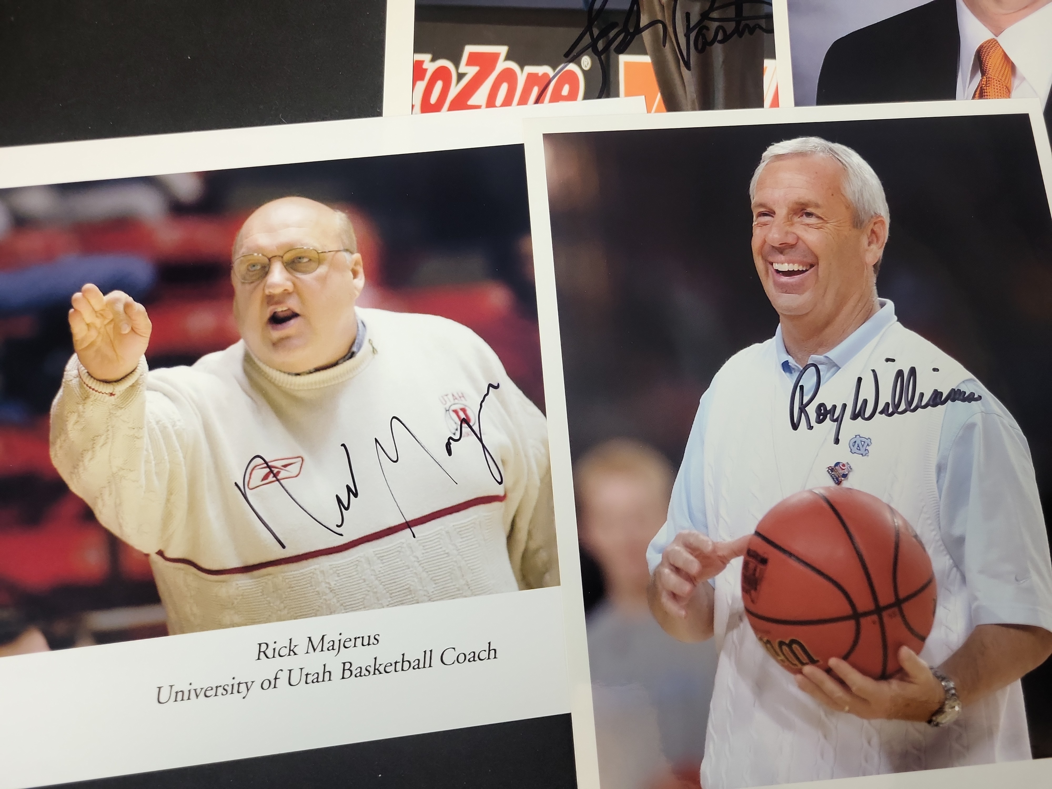 I03034 | A Collection of Autographed NCAA College Basketball Coaching Photographs and Ephemera
