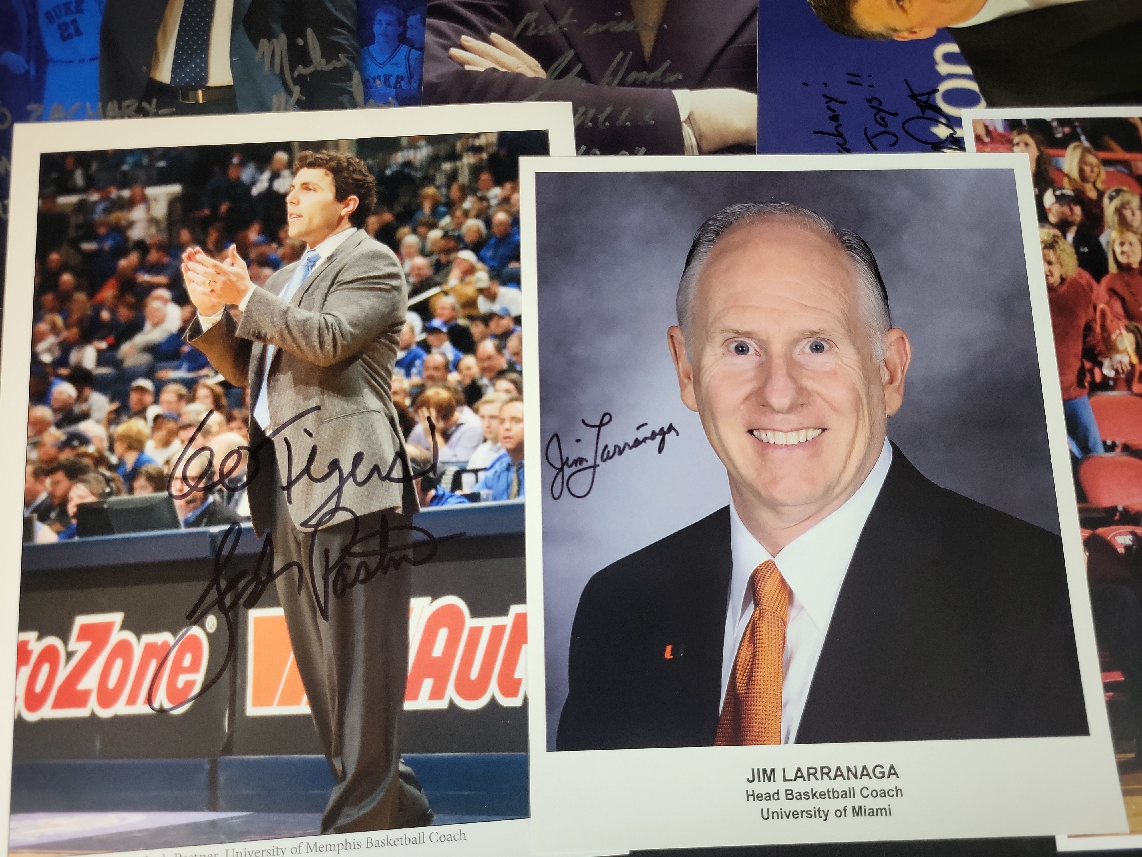 I03034 | A Collection of Autographed NCAA College Basketball Coaching Photographs and Ephemera
