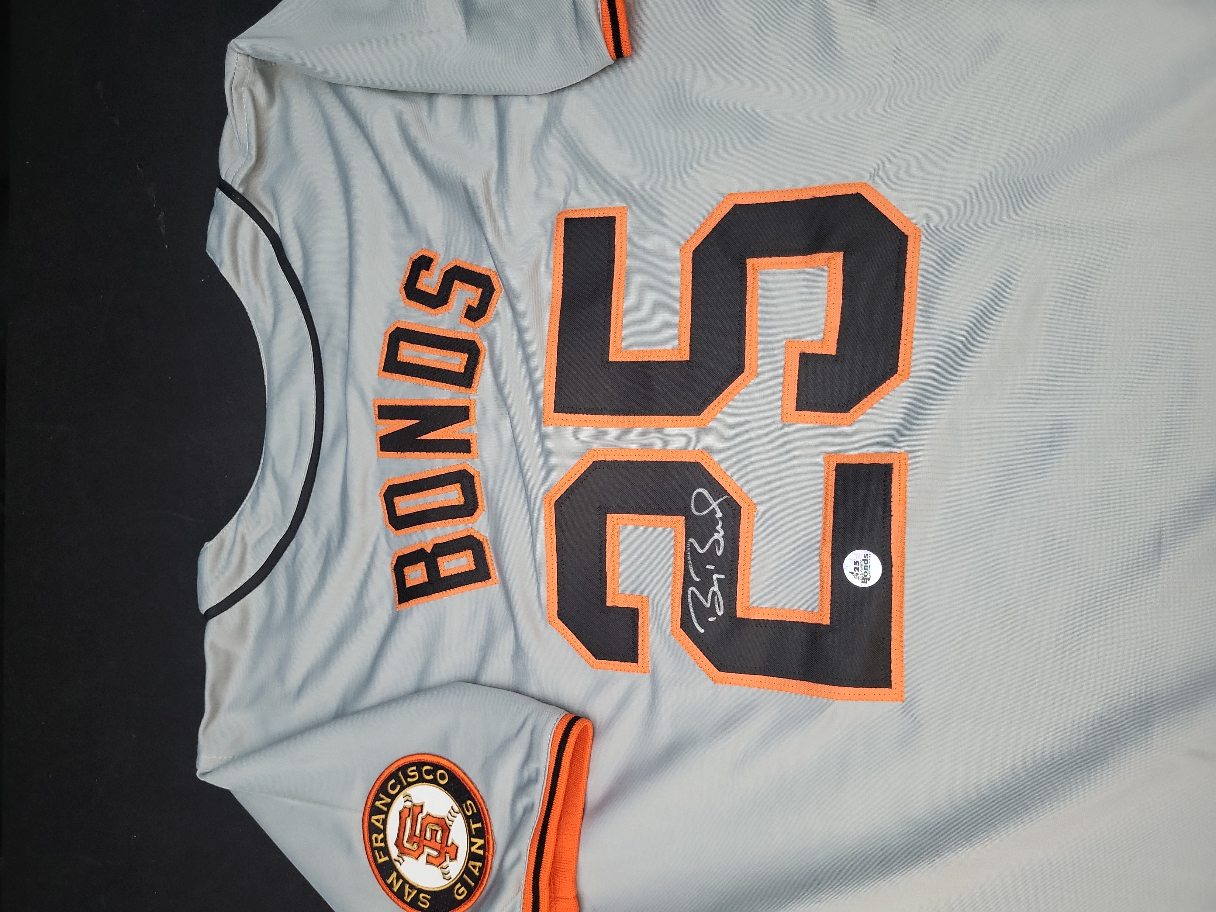 I03860 | Signed San Francisco Giants Barry Bonds Number 25 Road Style Baseball Jersey
