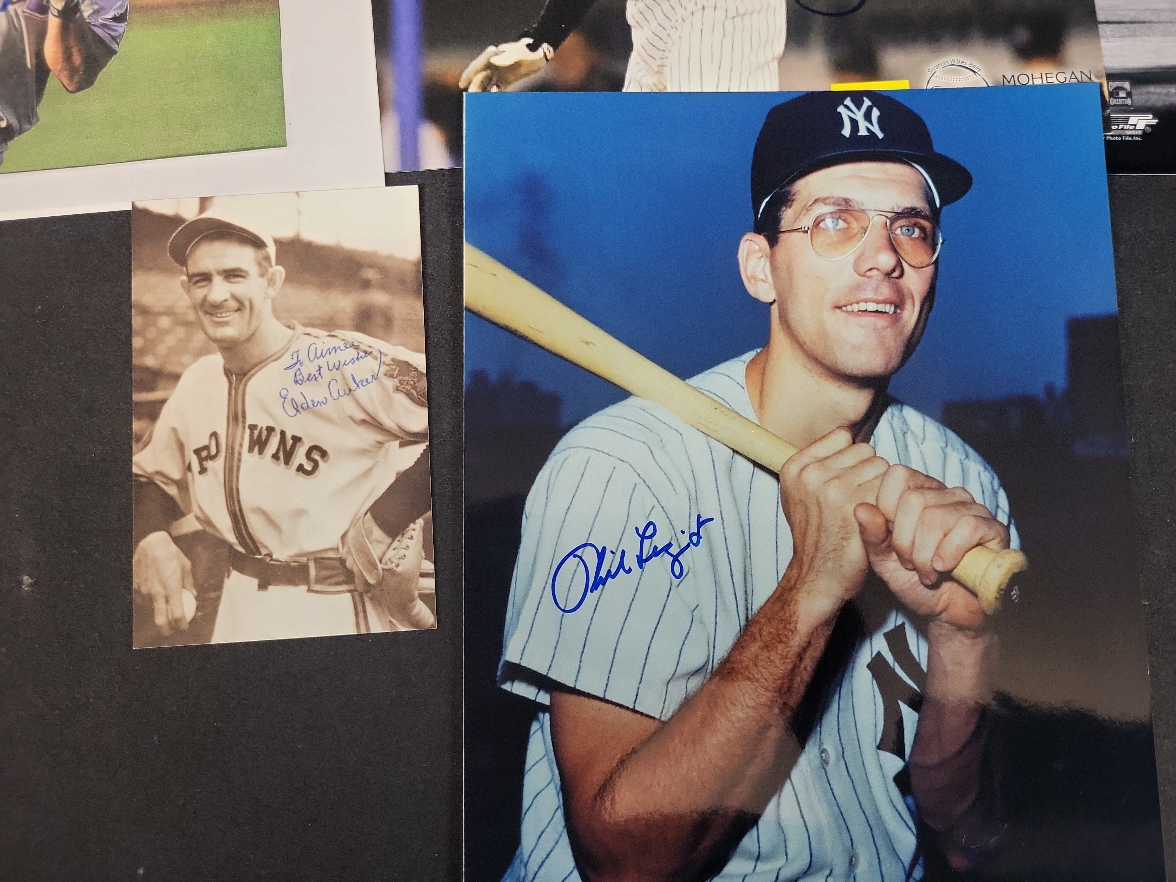 I03023 | A Collection of 13 Signed Baseball Photographs and Prints Including Don Larsen and Phil Rizzuto