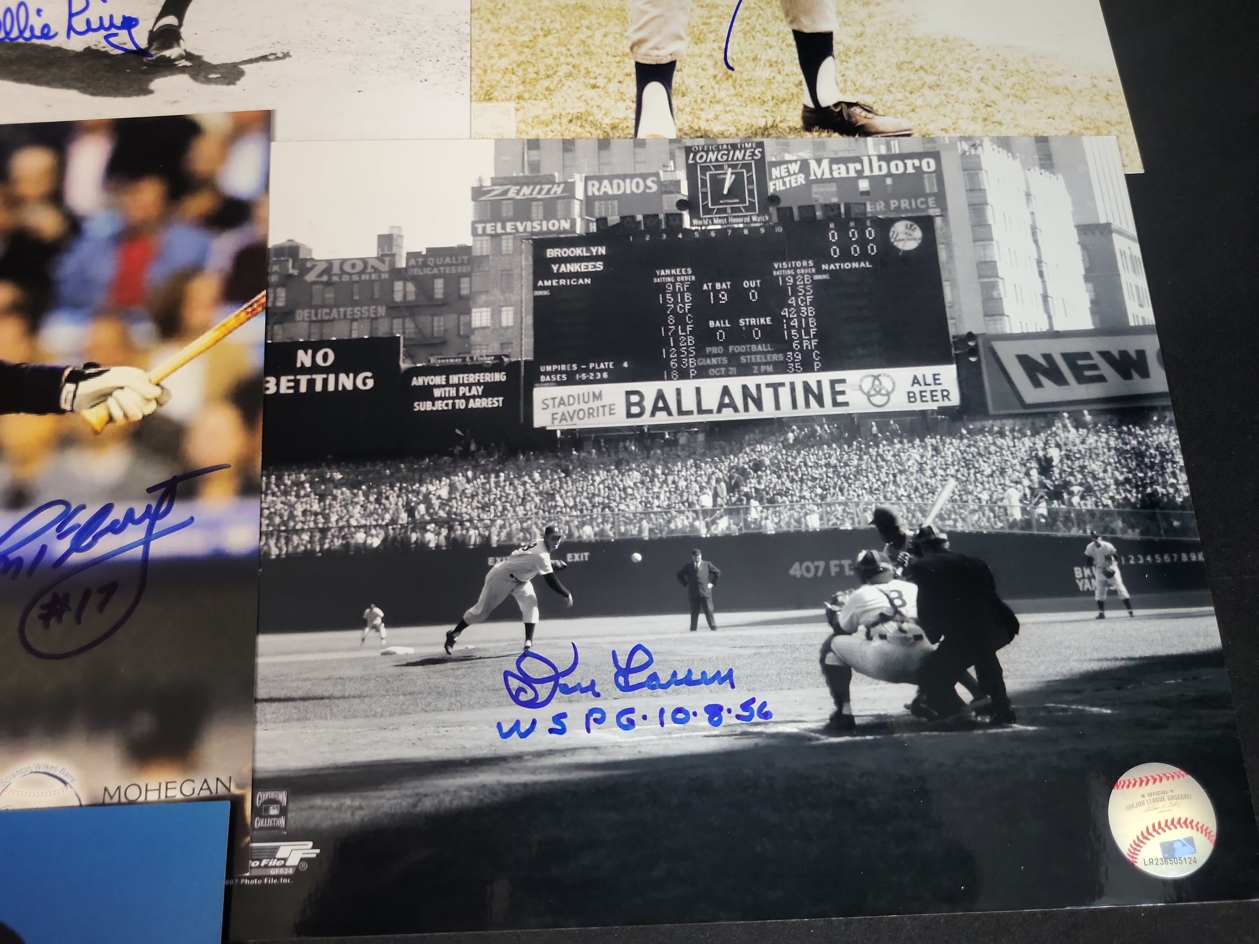 I03023 | A Collection of 13 Signed Baseball Photographs and Prints Including Don Larsen and Phil Rizzuto