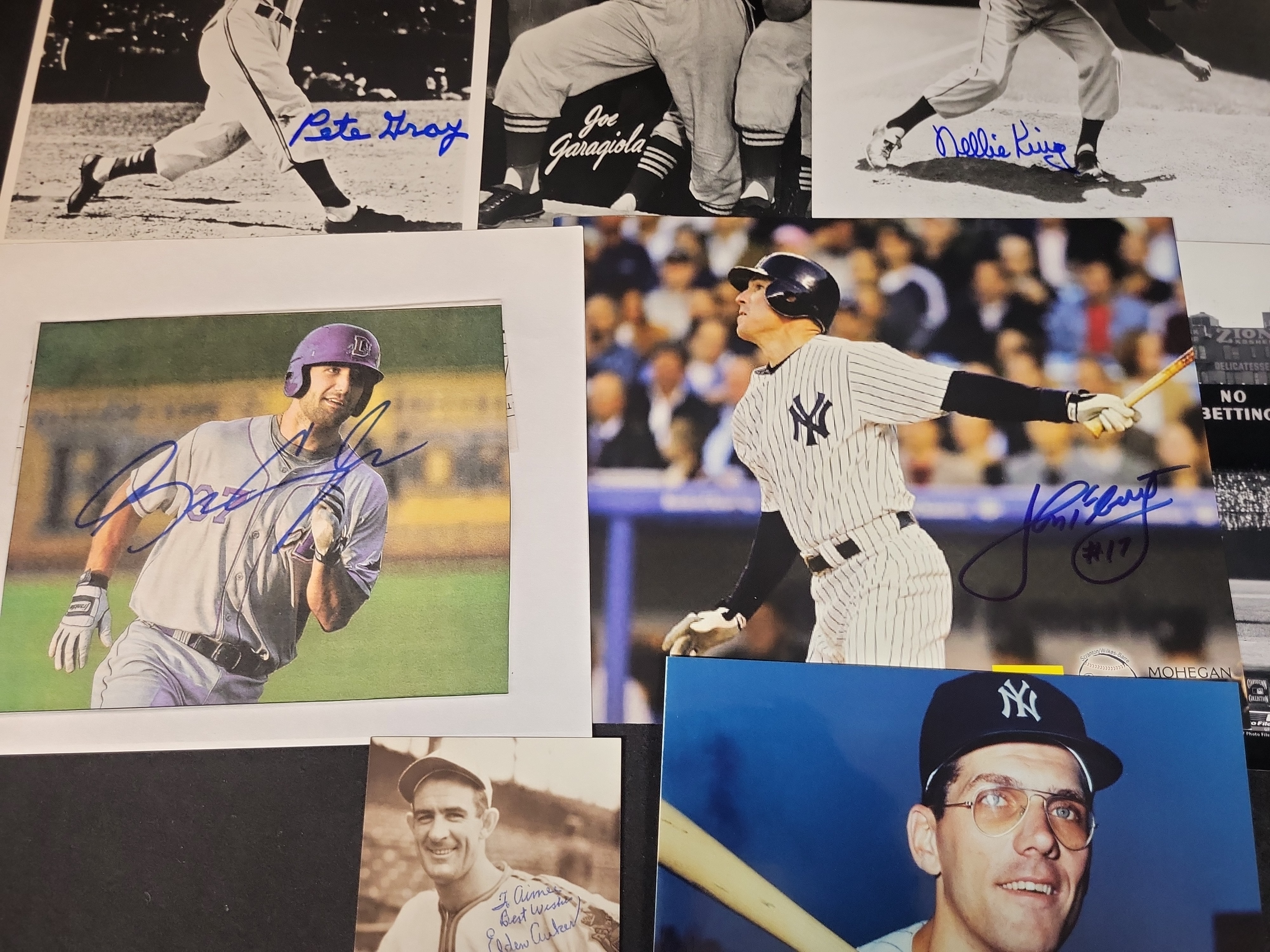 I03023 | A Collection of 13 Signed Baseball Photographs and Prints Including Don Larsen and Phil Rizzuto