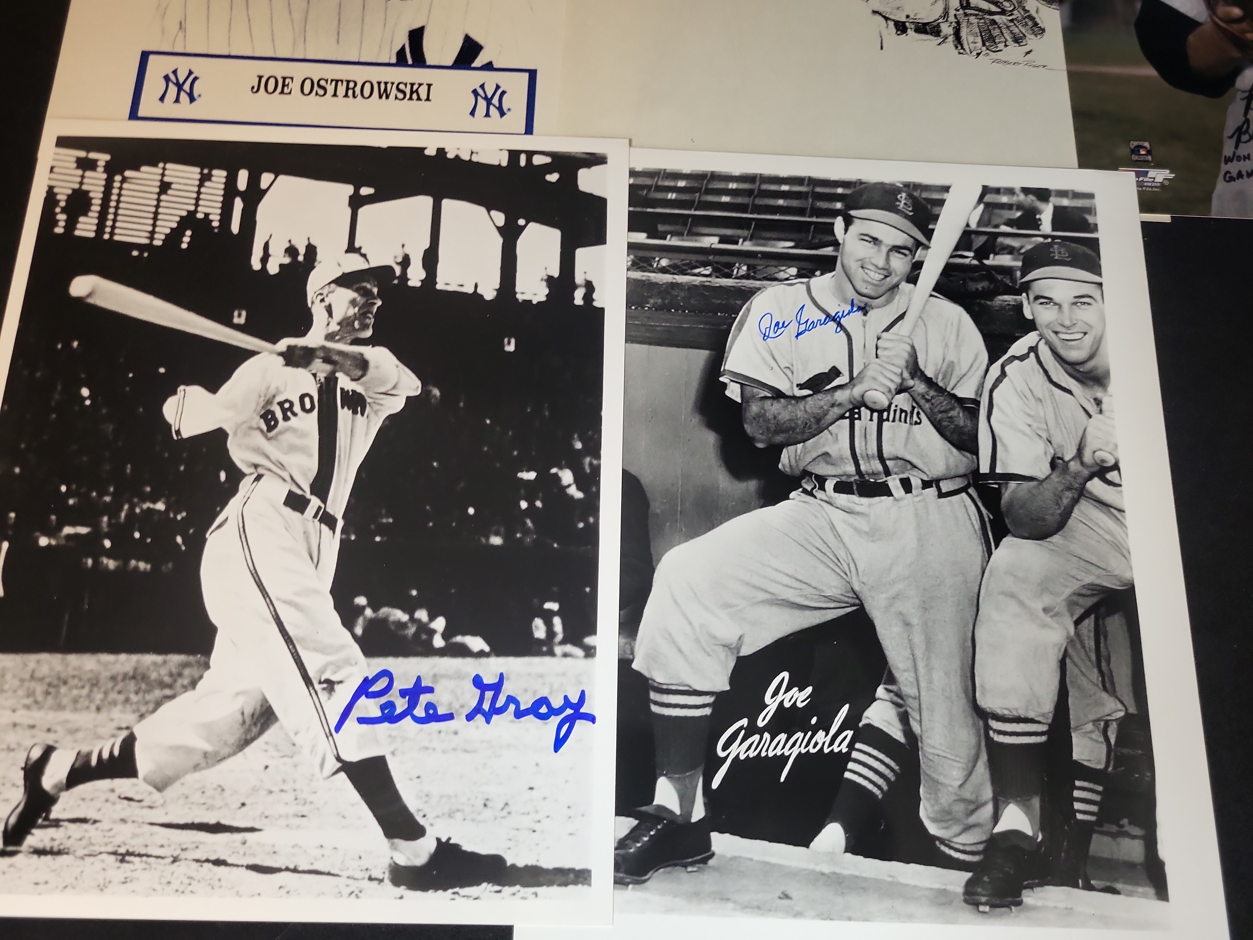 I03023 | A Collection of 13 Signed Baseball Photographs and Prints Including Don Larsen and Phil Rizzuto