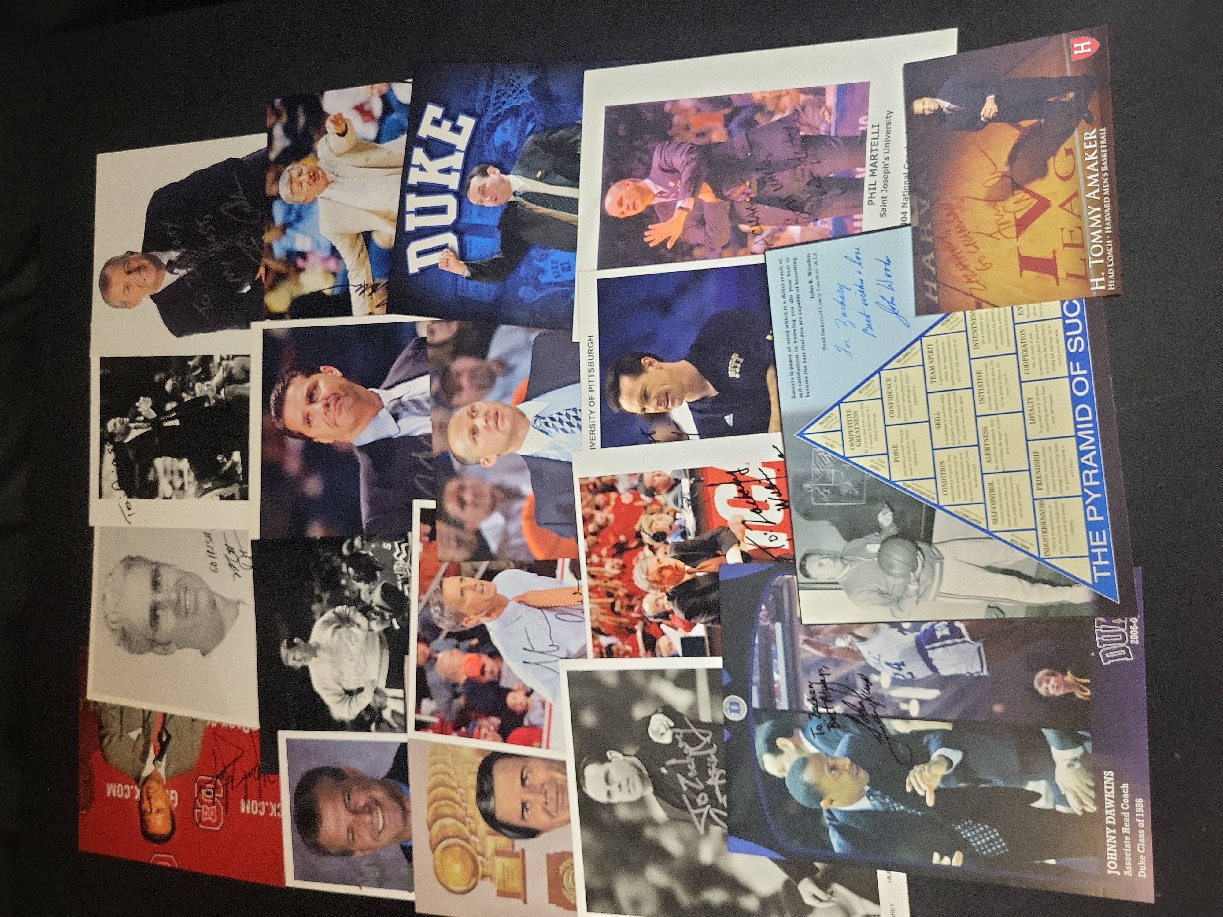 I03038 | A Collection of Autographed College Basketball Memorabilia Including John Wooden and Mike Krzyzewski