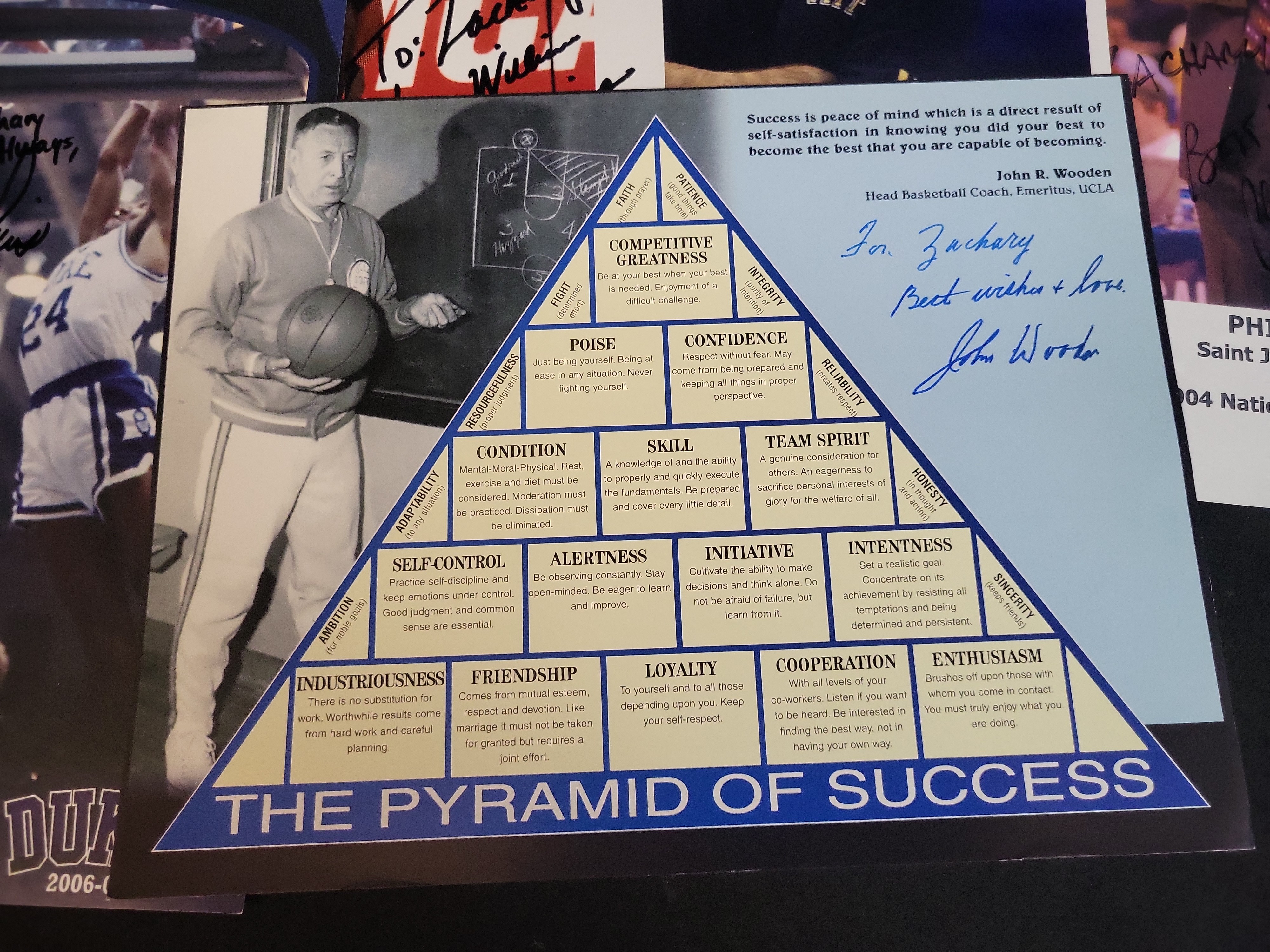 I03038 | A Collection of Autographed College Basketball Memorabilia Including John Wooden and Mike Krzyzewski