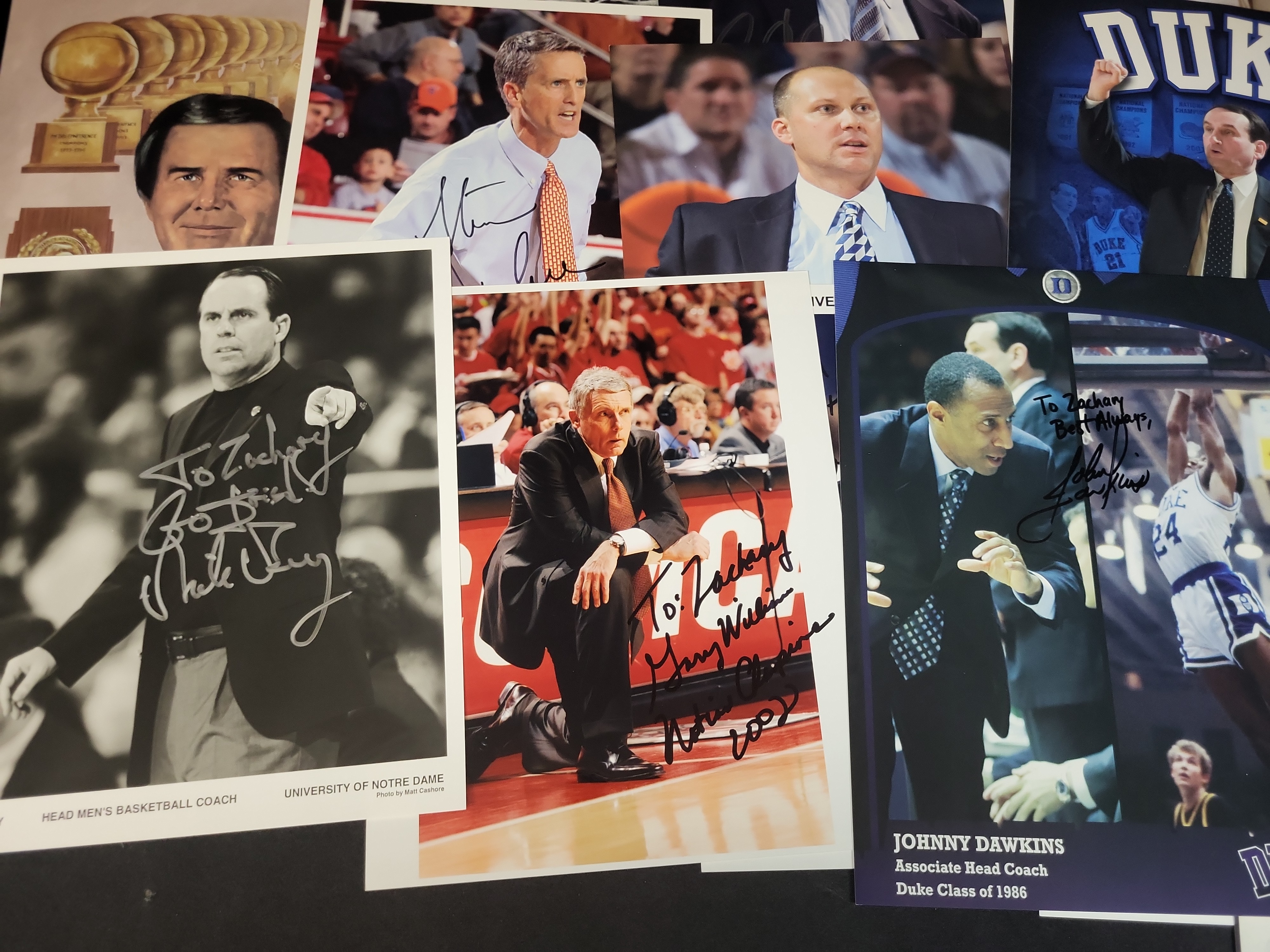 I03038 | A Collection of Autographed College Basketball Memorabilia Including John Wooden and Mike Krzyzewski