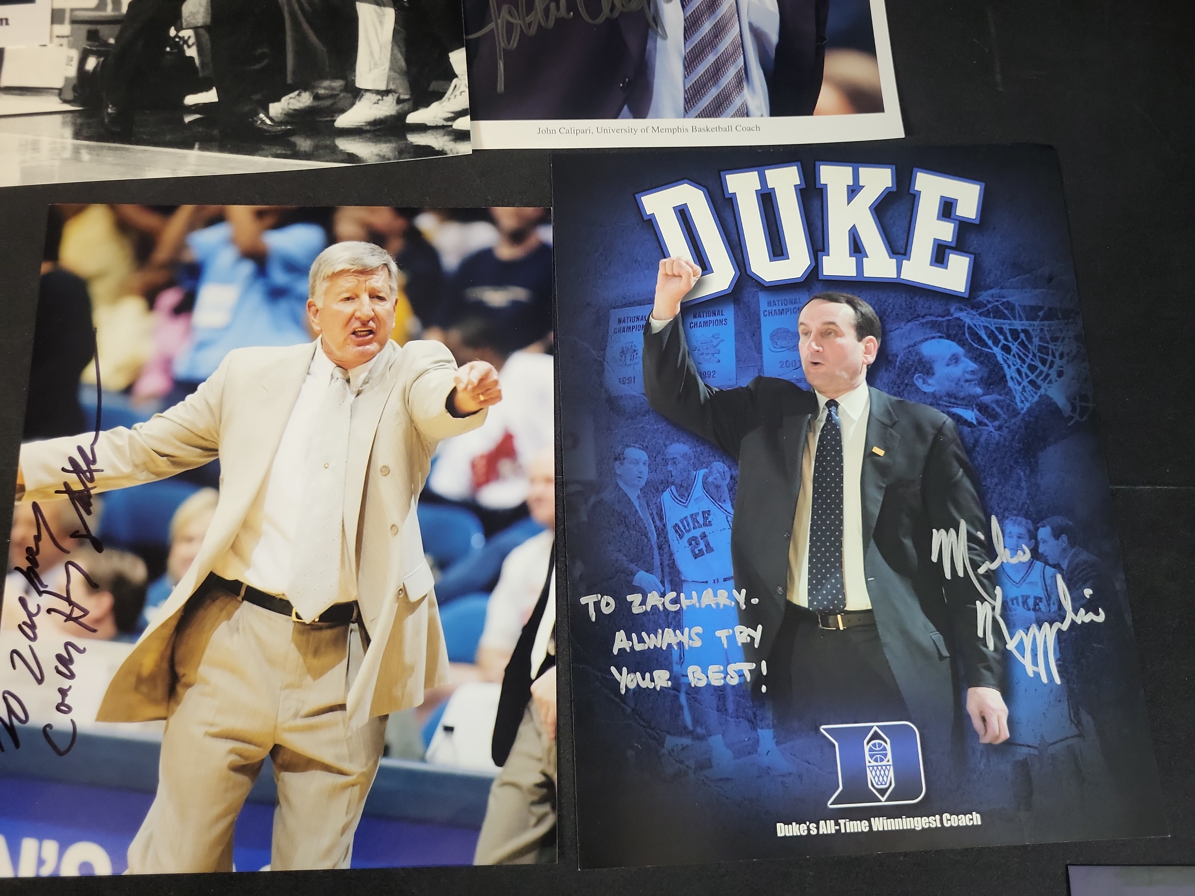 I03038 | A Collection of Autographed College Basketball Memorabilia Including John Wooden and Mike Krzyzewski