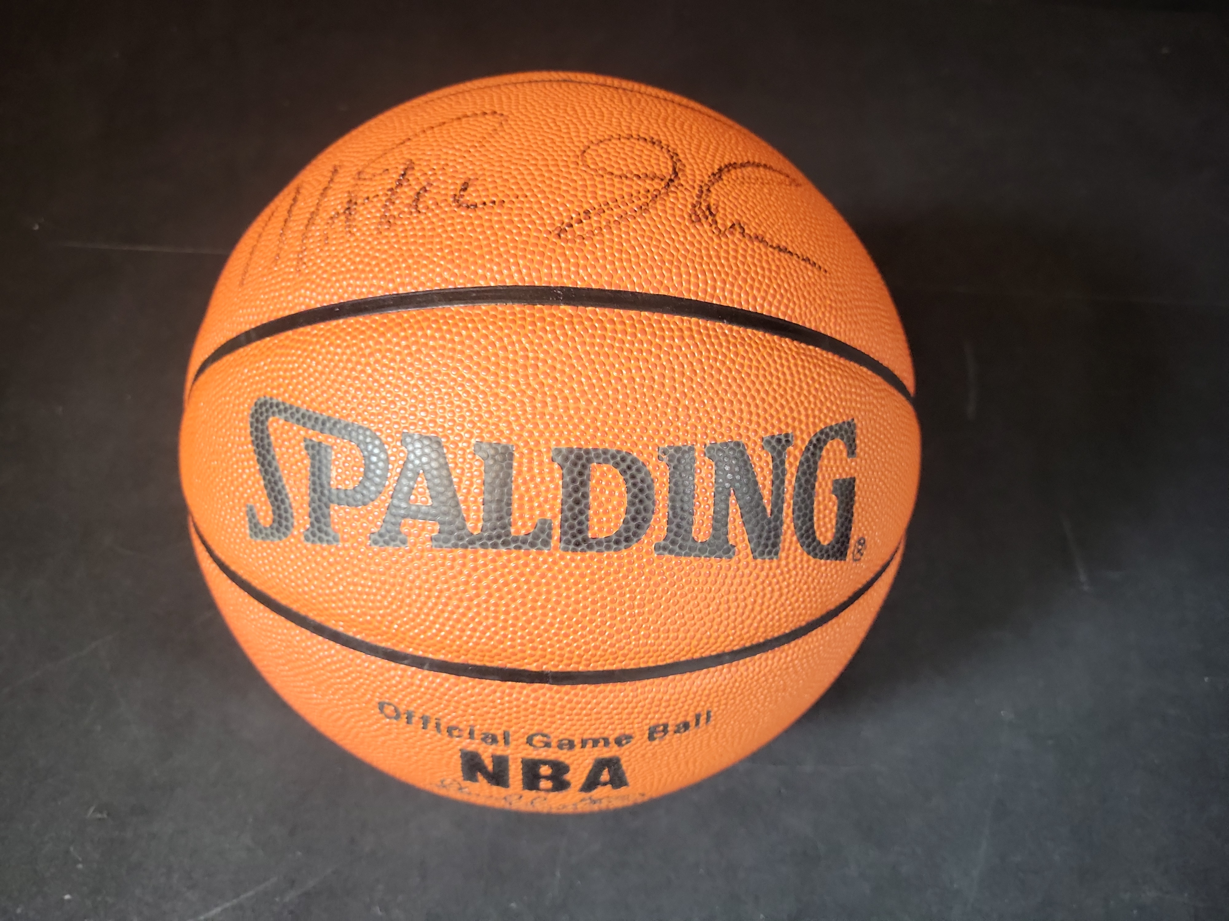 I03092 | Magic Johnson Signed Spalding Official NBA Game Basketball with UDA Hologram