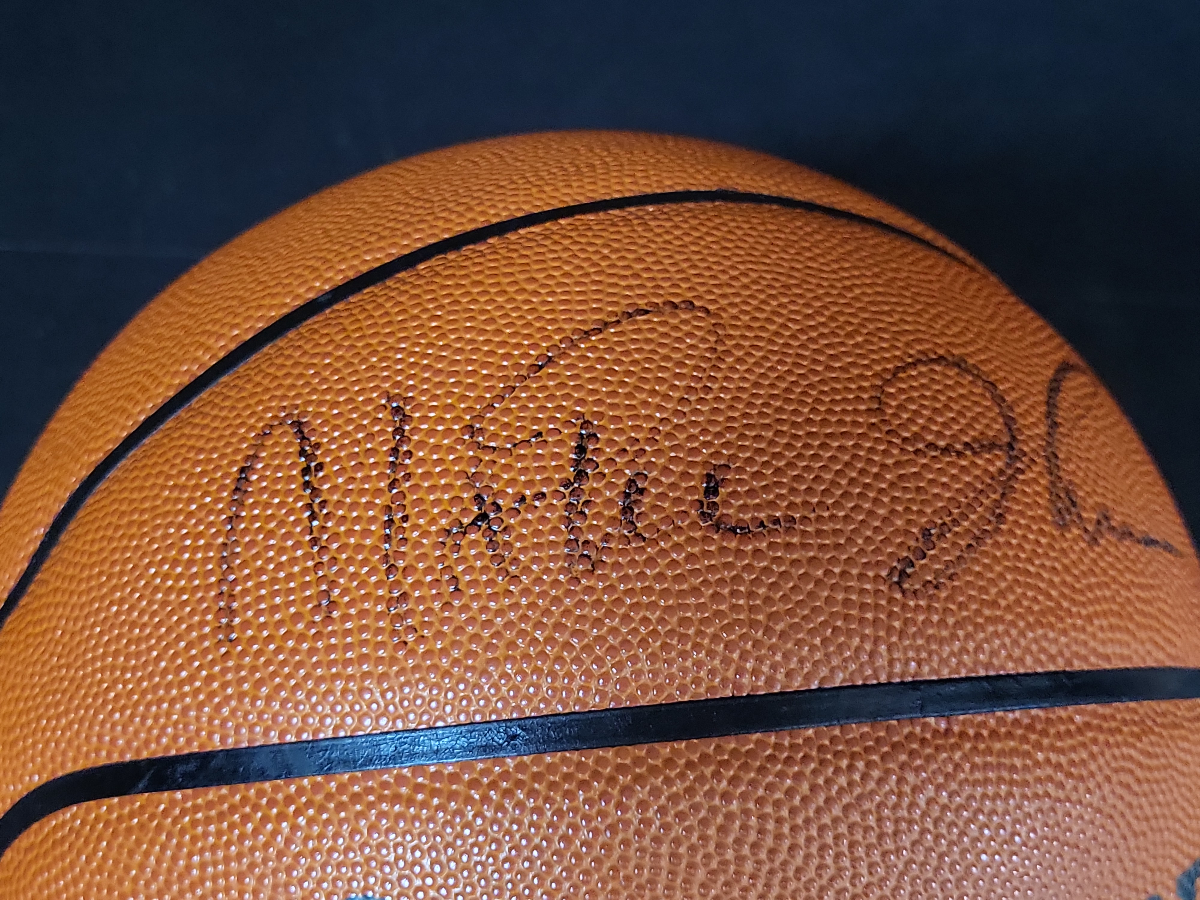 I03092 | Magic Johnson Signed Spalding Official NBA Game Basketball with UDA Hologram