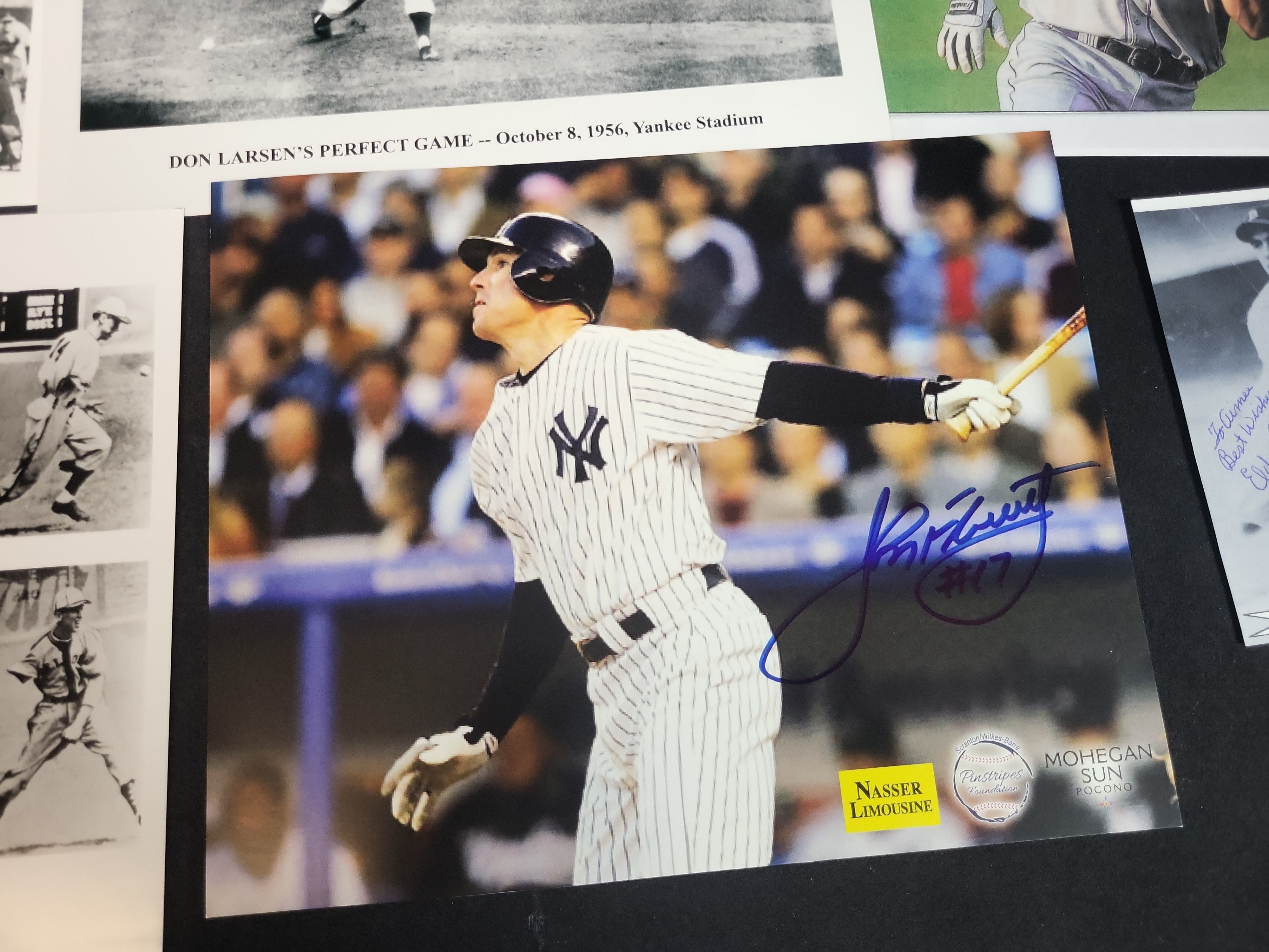 I03022 | A Collection of 14 Pieces of Baseball Memorabilia Including 13 Autographed Photographs and Cards