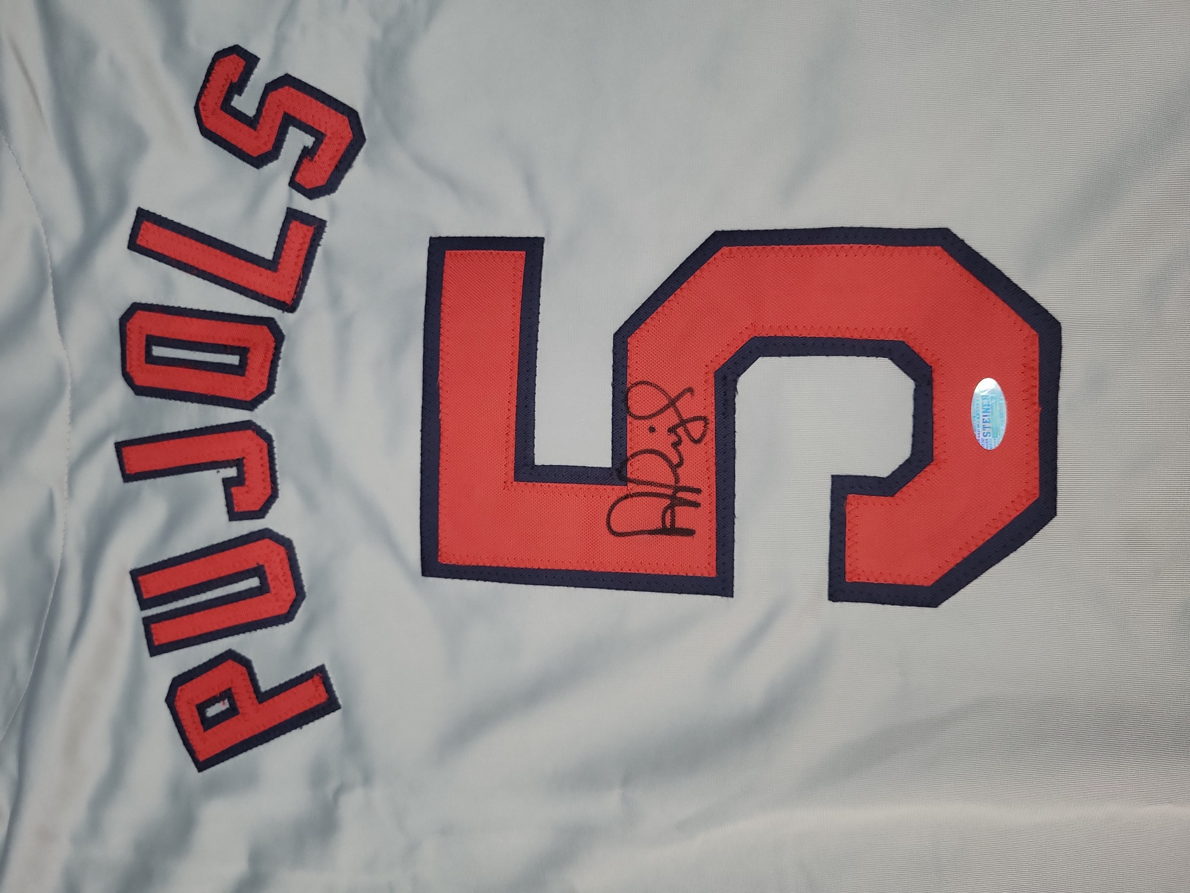 I03850 | Albert Pujols Signed St. Louis Cardinals Road Replica Jersey with Steiner Sports Authentication Hologram