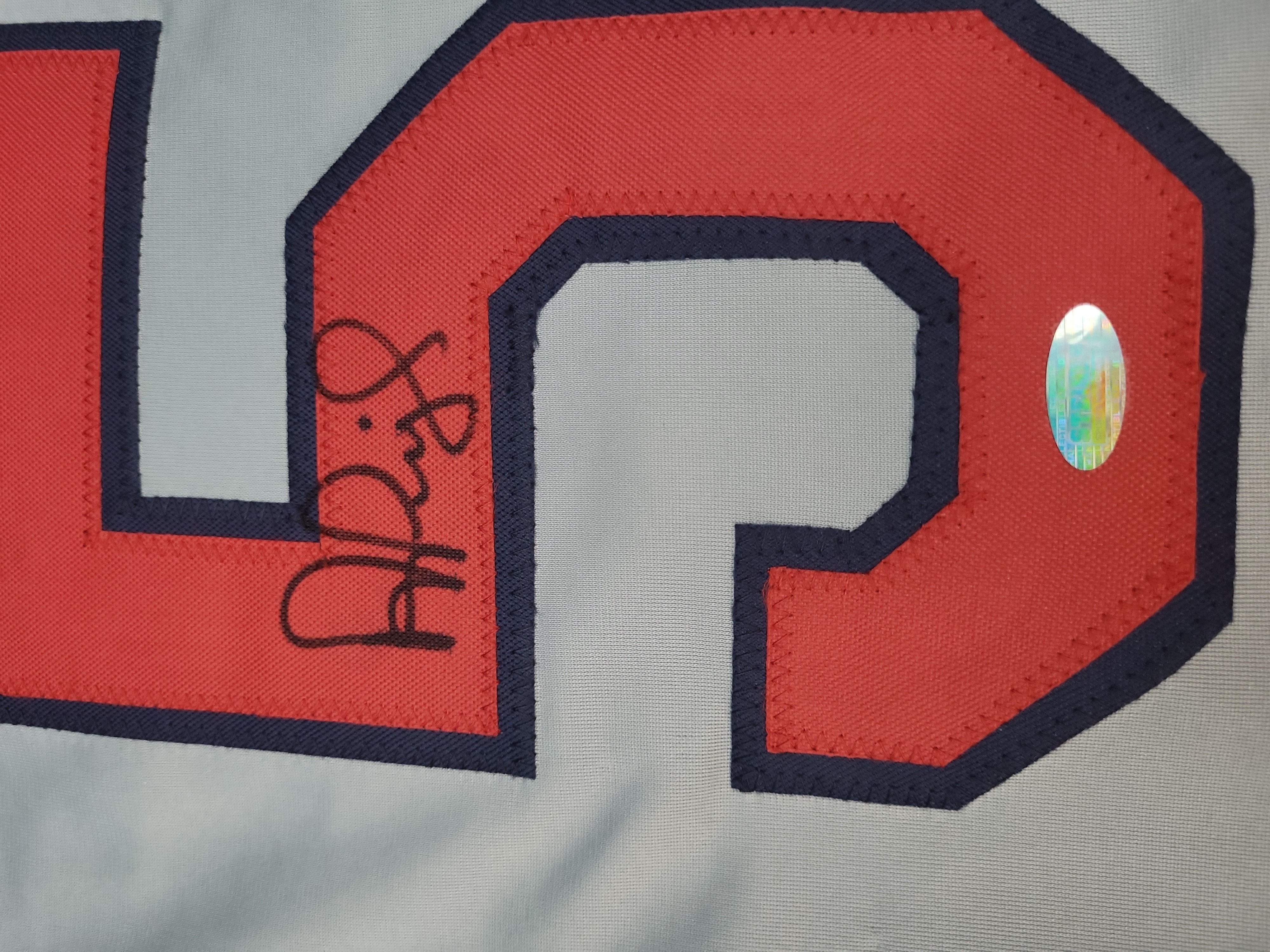 I03850 | Albert Pujols Signed St. Louis Cardinals Road Replica Jersey with Steiner Sports Authentication Hologram