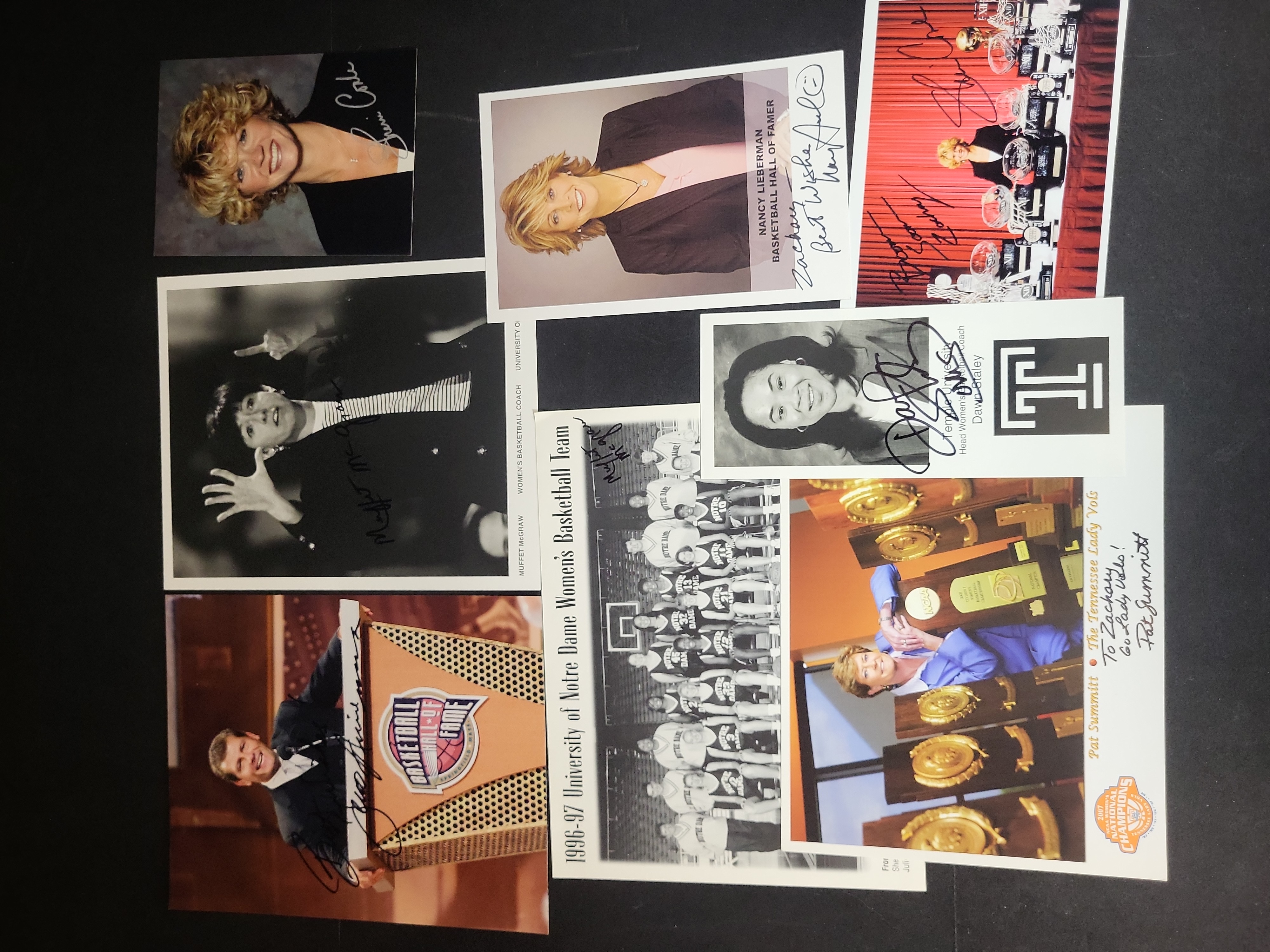 I03032 | A Collection of Autographed Women's Basketball Coaching Photographs Including Pat Summitt and Geno Auriemma