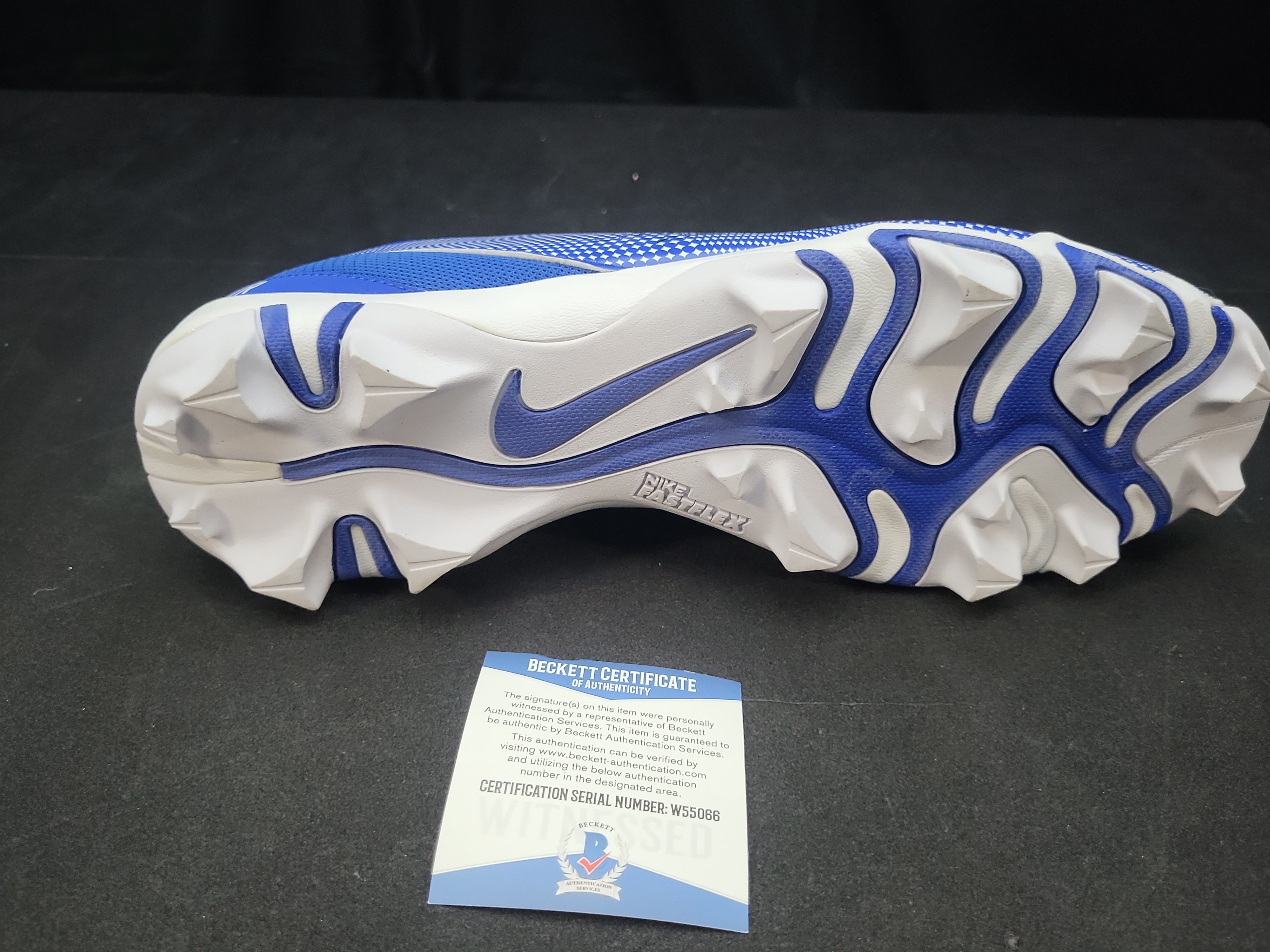 I03572 | Andrew Luck Autographed Nike Vapor Edge Team Football Cleat with Beckett Witnessed COA