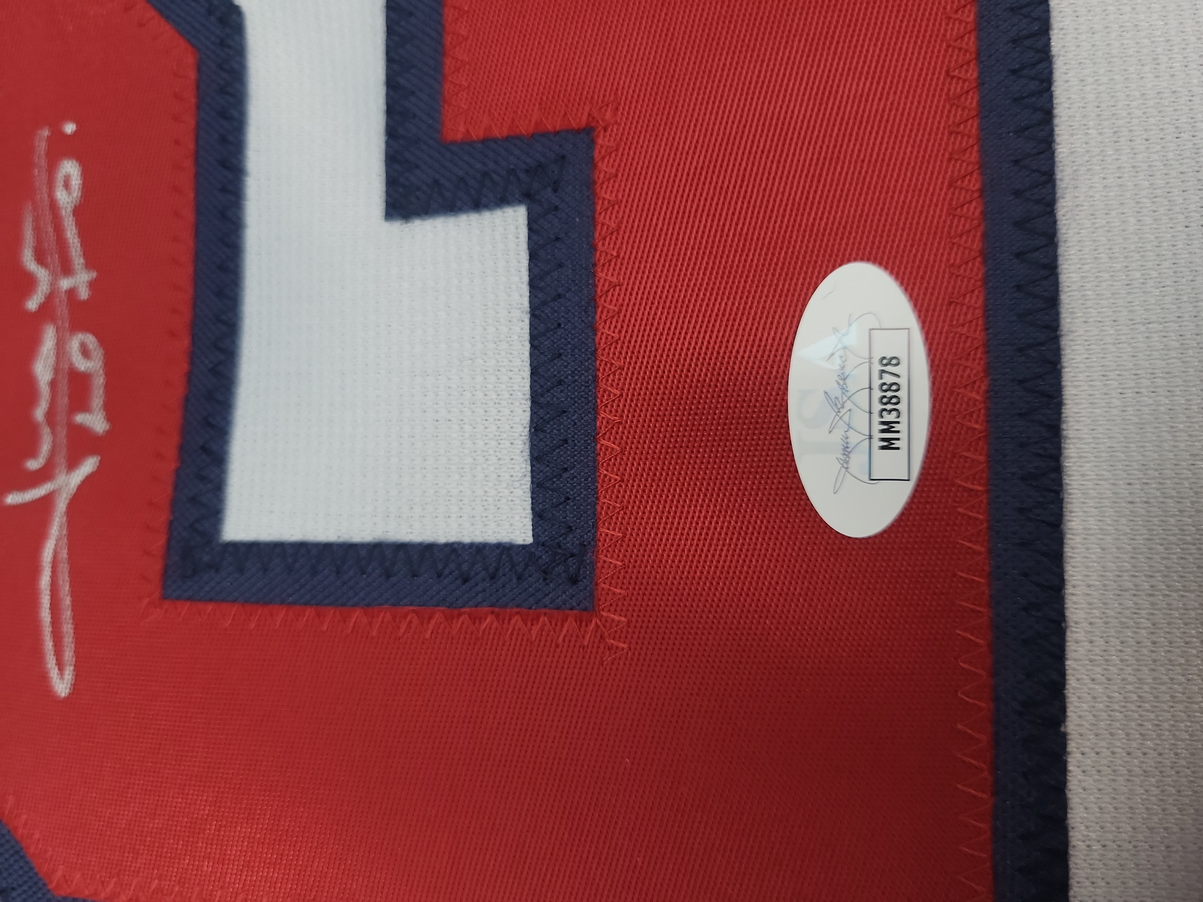 I03579 | Juan Soto Autographed Washington Nationals White Home Style Baseball Jersey with JSA Authentication