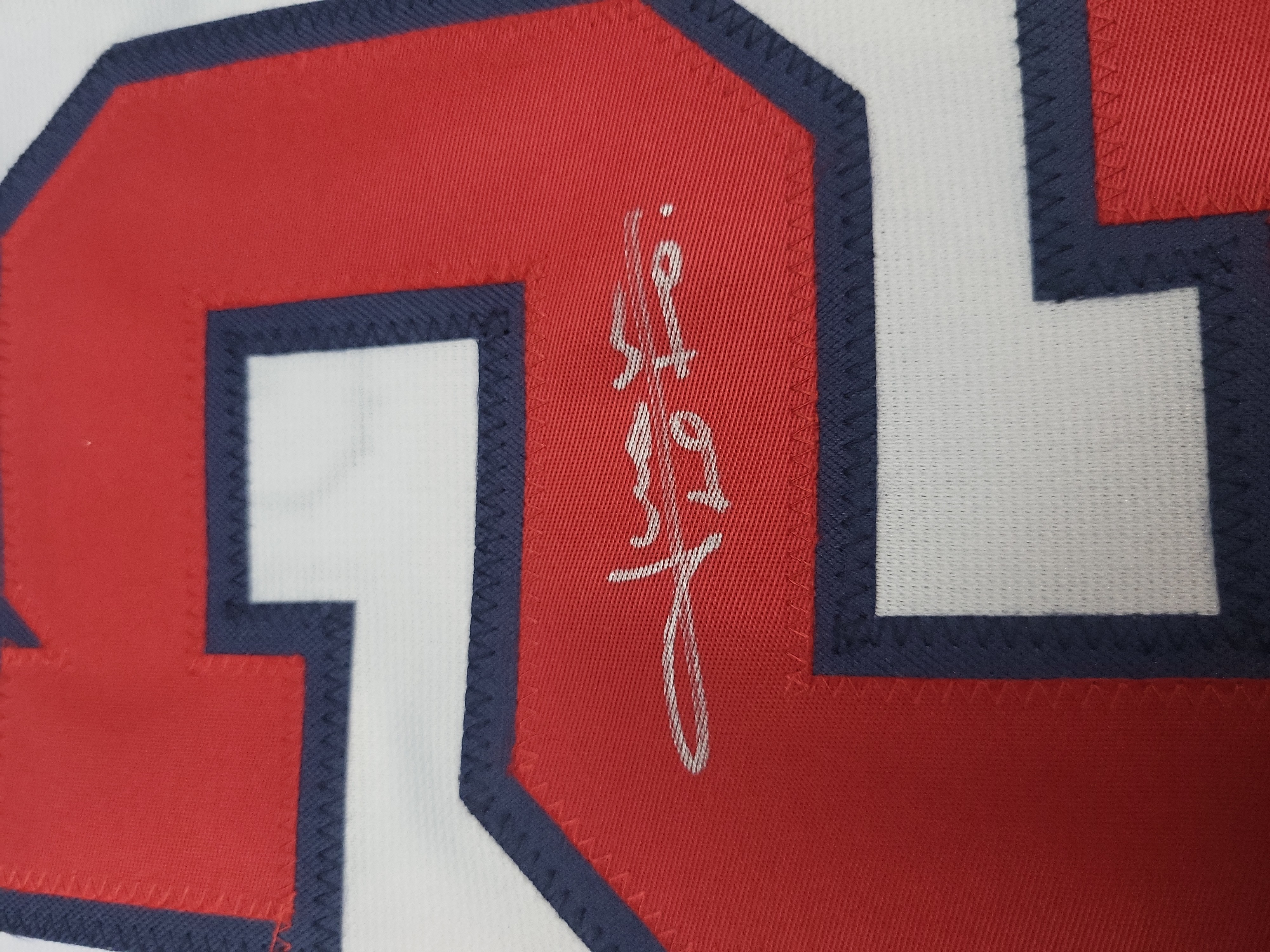 I03579 | Juan Soto Autographed Washington Nationals White Home Style Baseball Jersey with JSA Authentication