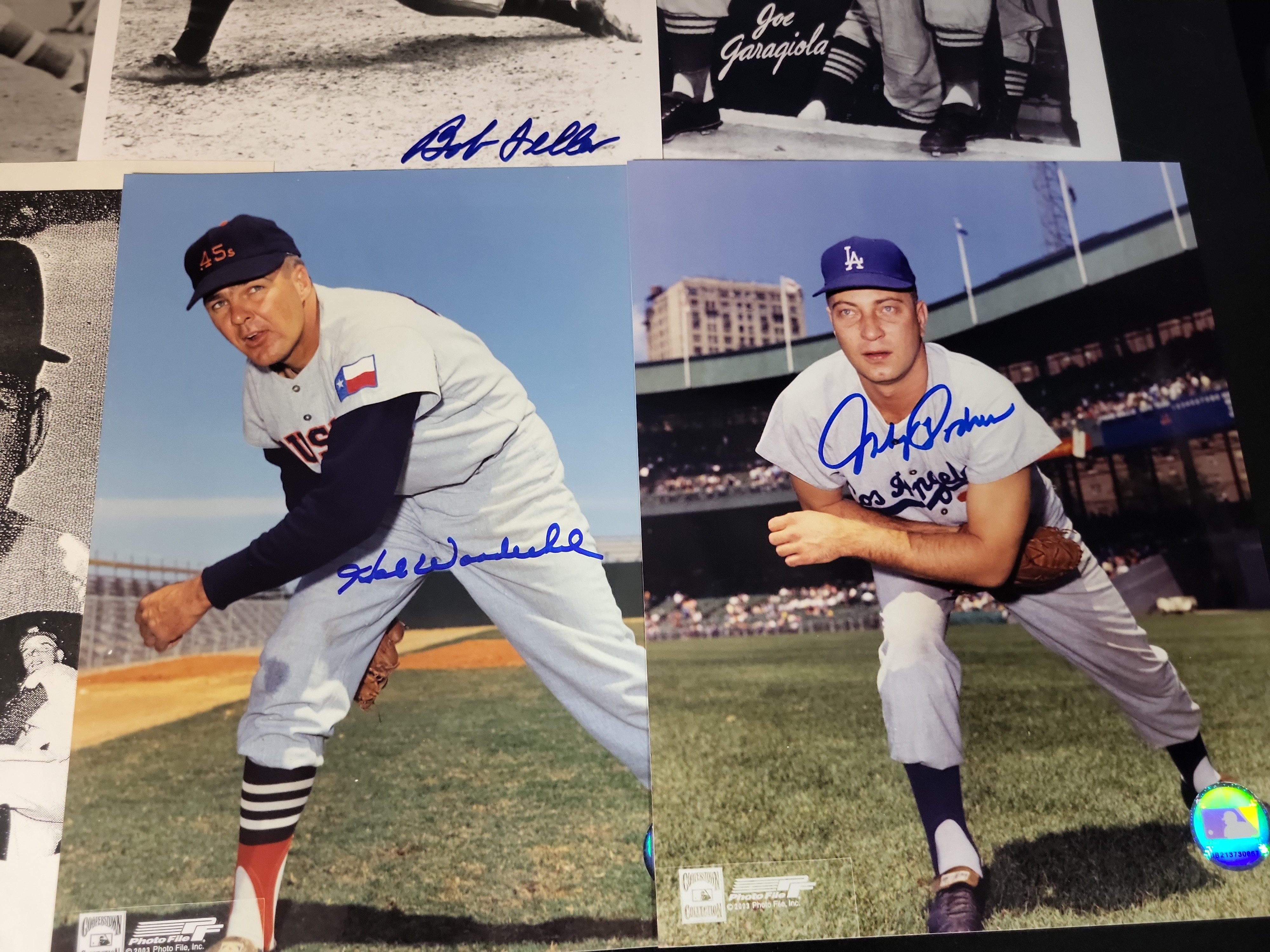I03024 | A Collection of Signed Baseball Photographs and Memorabilia Featuring Bob Feller, Joe Maddon, and Others