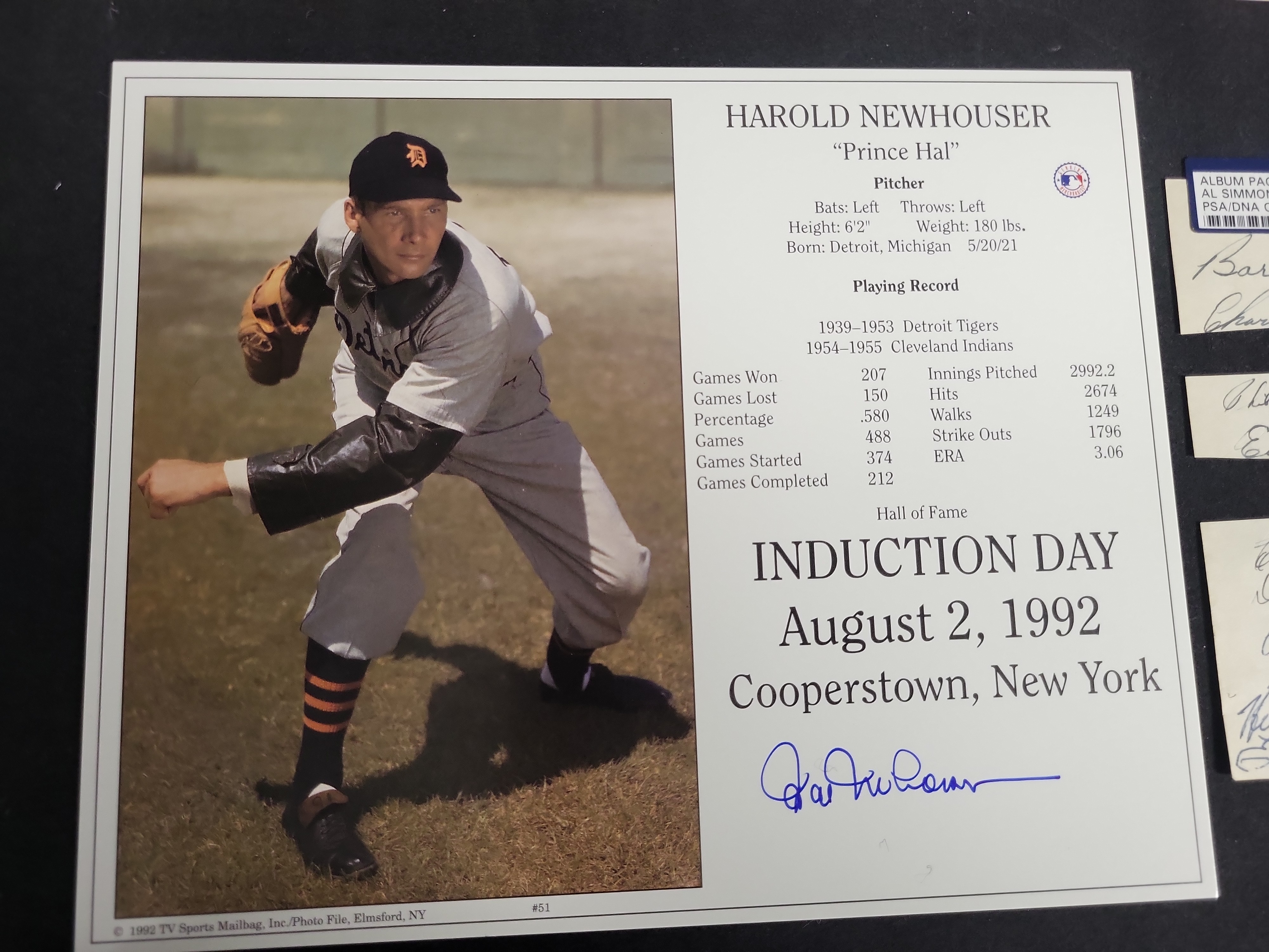 I03408 | A Collection of Five Autographed Major League Baseball Memorabilia Items Including Hall of Famers