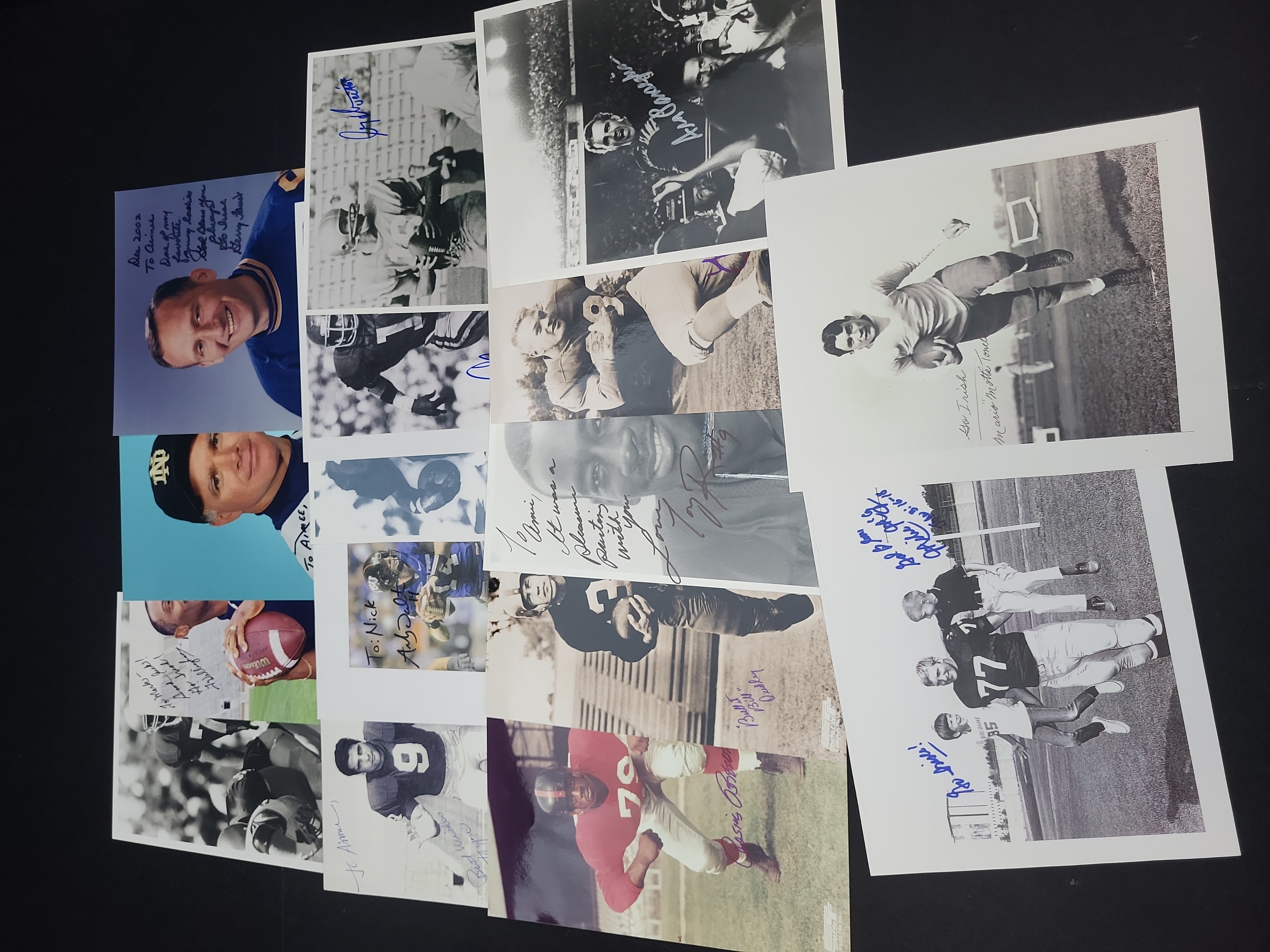 I03004 | A Collection of Autographed Sports Photographs Featuring Notre Dame Legends and NFL Hall of Famers