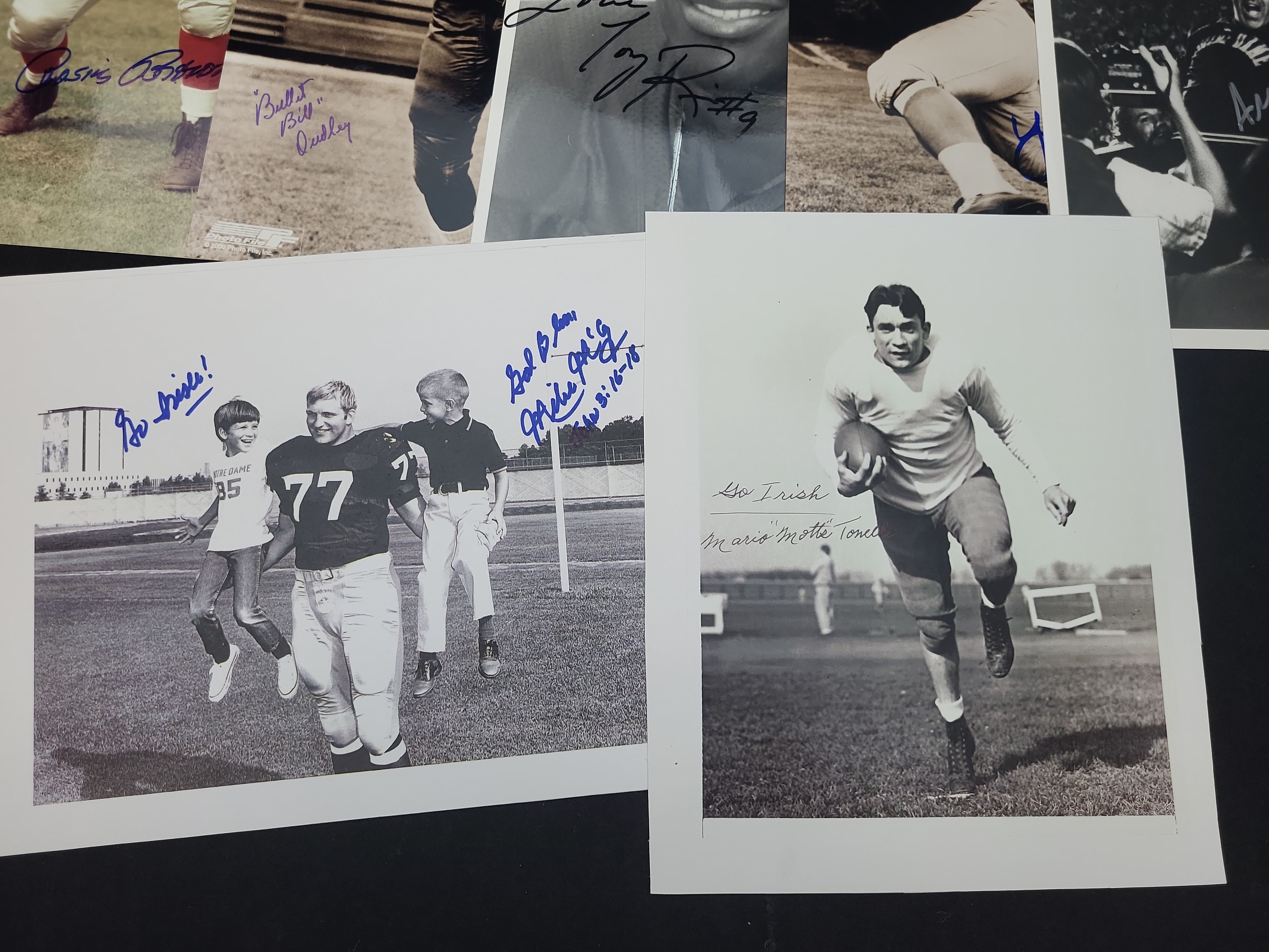 I03004 | A Collection of Autographed Sports Photographs Featuring Notre Dame Legends and NFL Hall of Famers