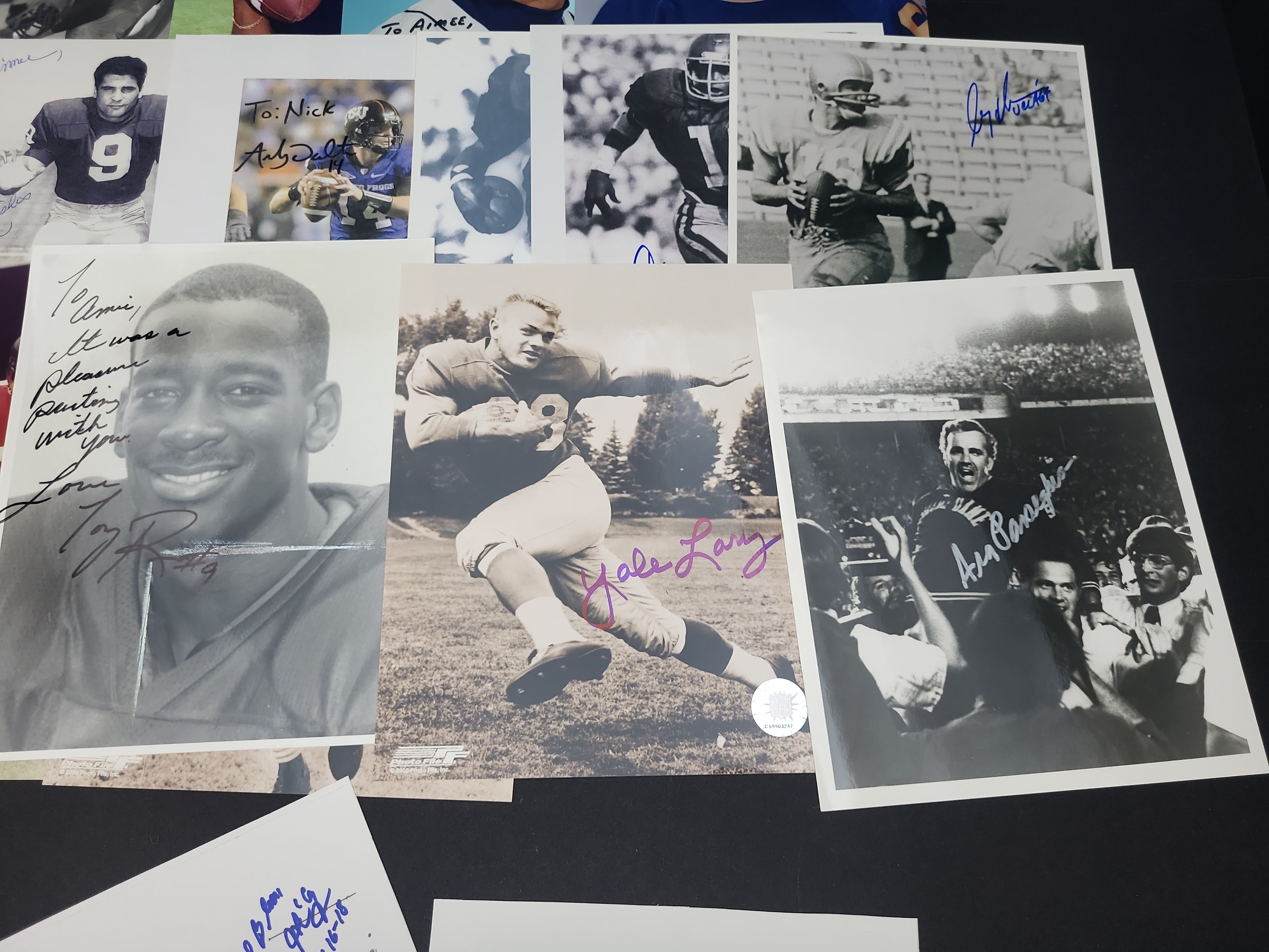 I03004 | A Collection of Autographed Sports Photographs Featuring Notre Dame Legends and NFL Hall of Famers