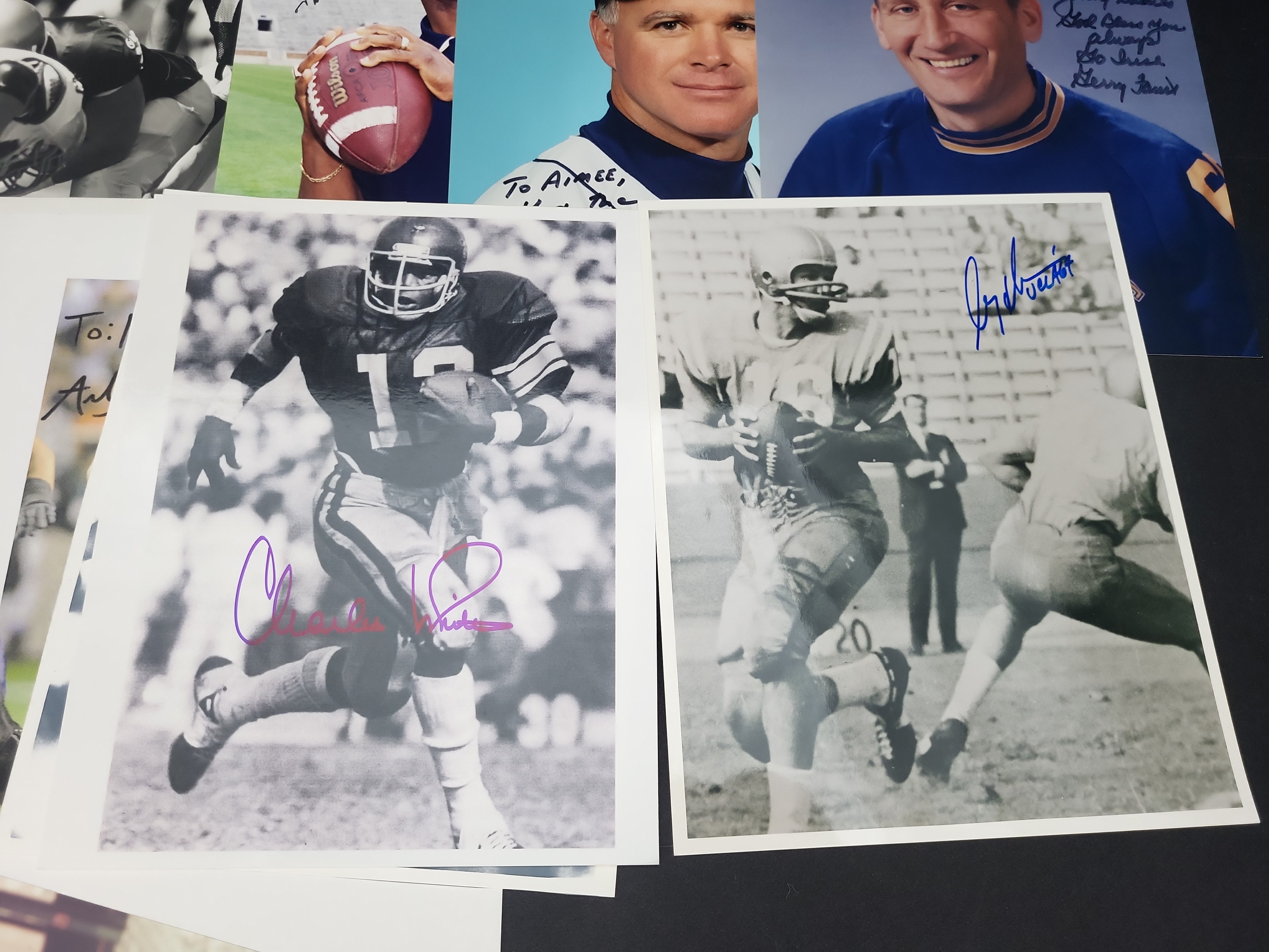 I03004 | A Collection of Autographed Sports Photographs Featuring Notre Dame Legends and NFL Hall of Famers