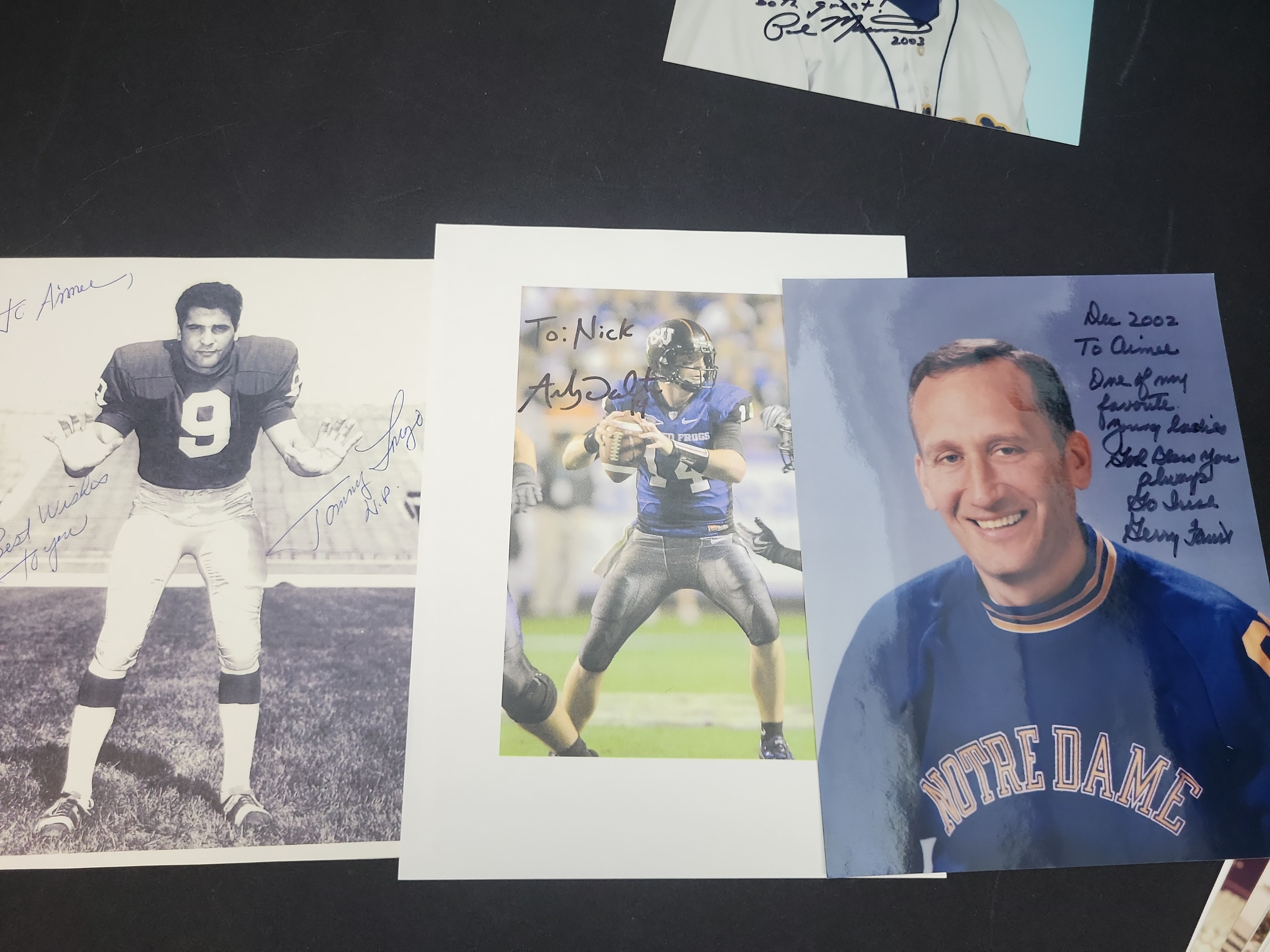 I03004 | A Collection of Autographed Sports Photographs Featuring Notre Dame Legends and NFL Hall of Famers