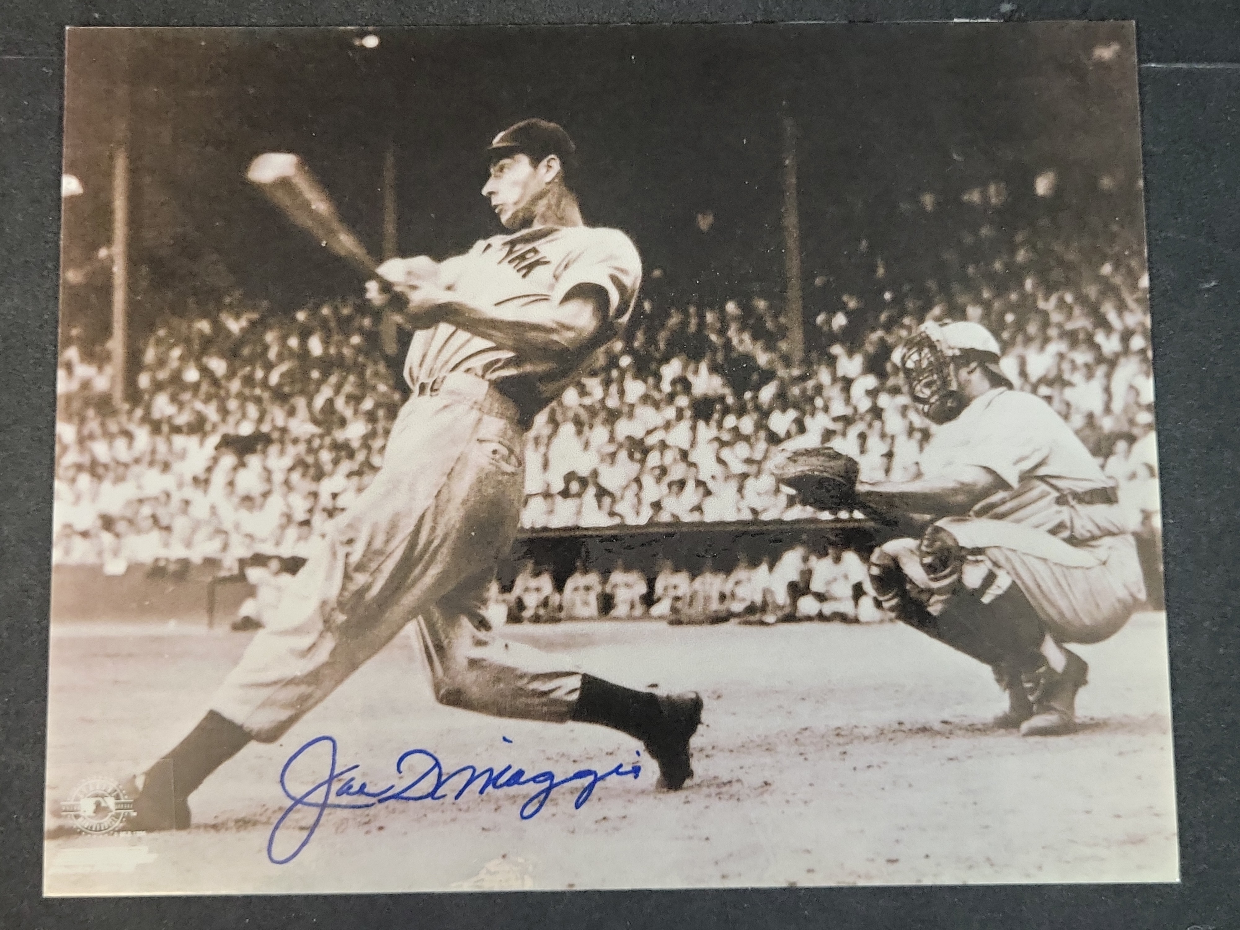 I03011 | Joe DiMaggio Signed 8" x 10" Black and White Action Photograph