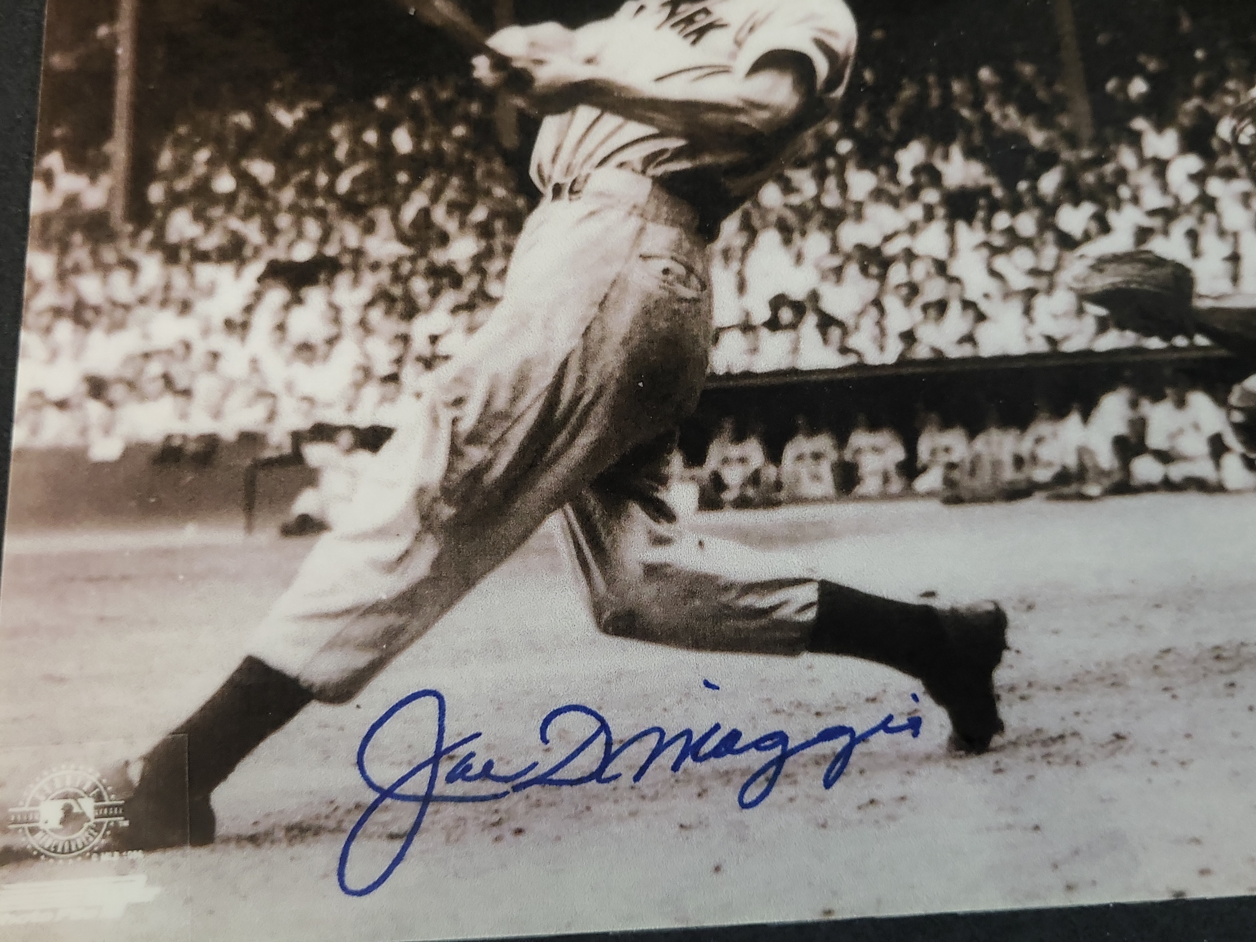 I03011 | Joe DiMaggio Signed 8" x 10" Black and White Action Photograph