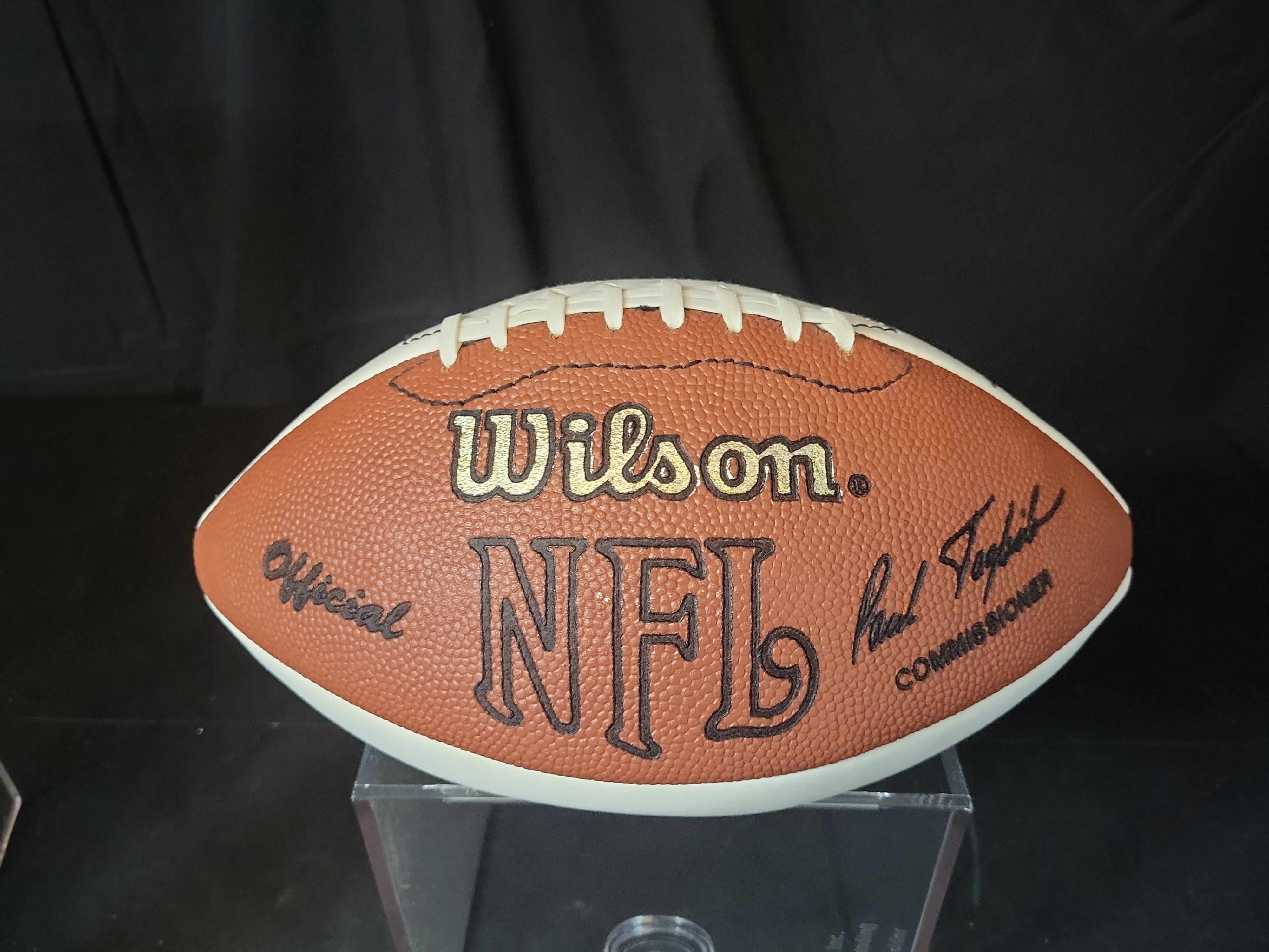 I03062 | Multi-Signed Notre Dame Football Featuring Johnny Lattner Jerry Groom and Urban Meyer