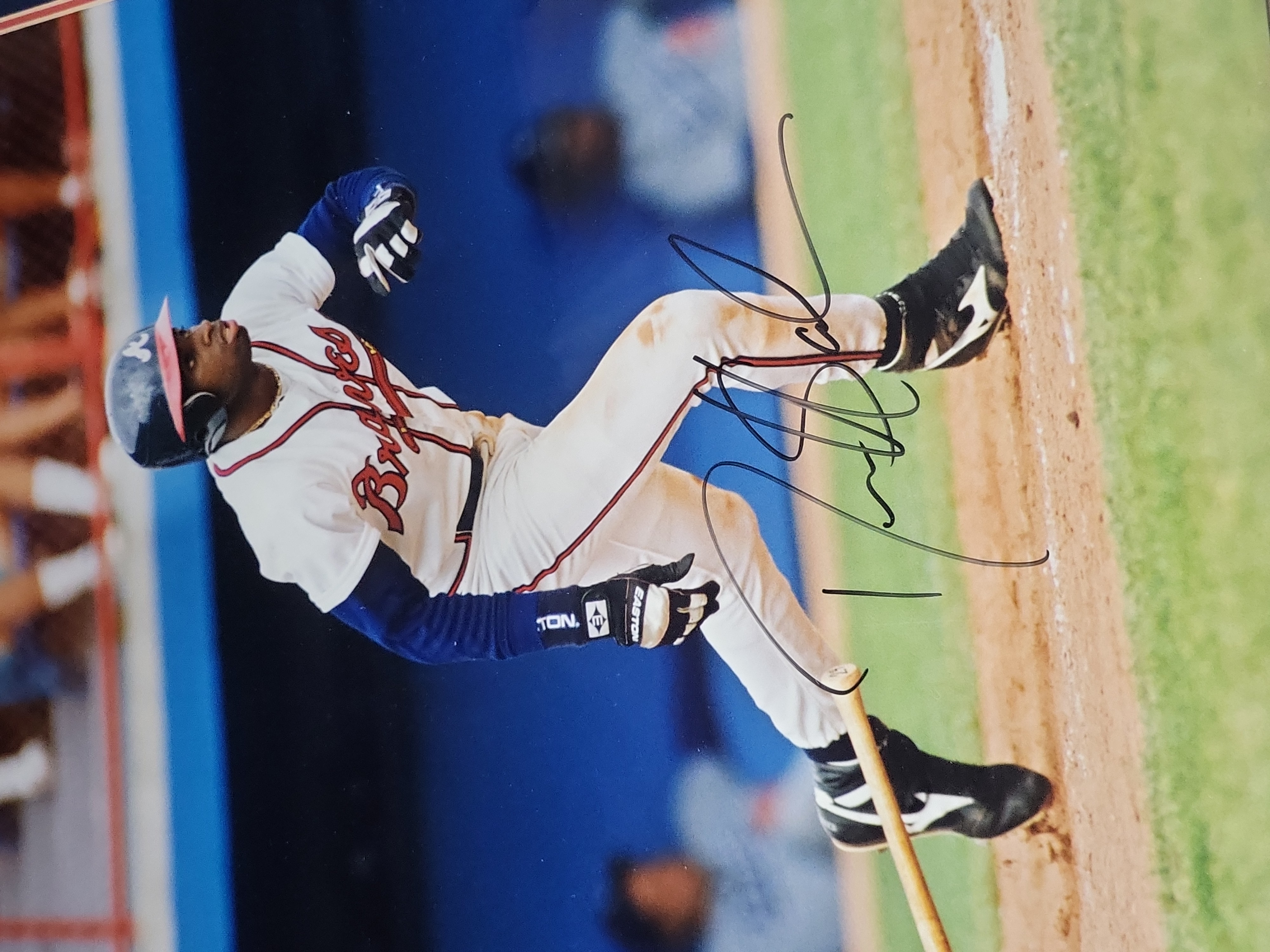 I03577 | Deion Sanders Atlanta Braves Signed and Framed Photograph with JSA Authentication