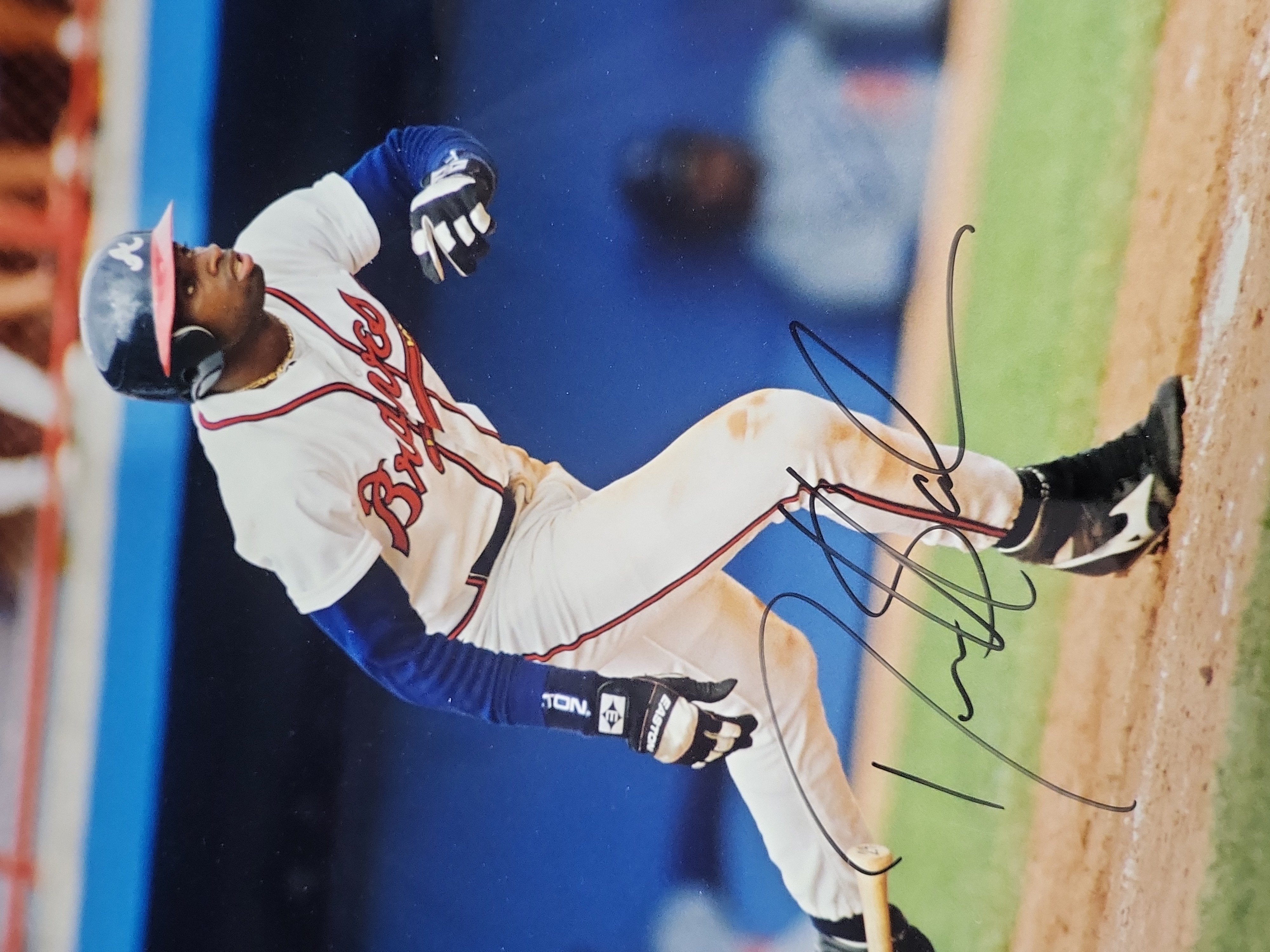 I03577 | Deion Sanders Atlanta Braves Signed and Framed Photograph with JSA Authentication