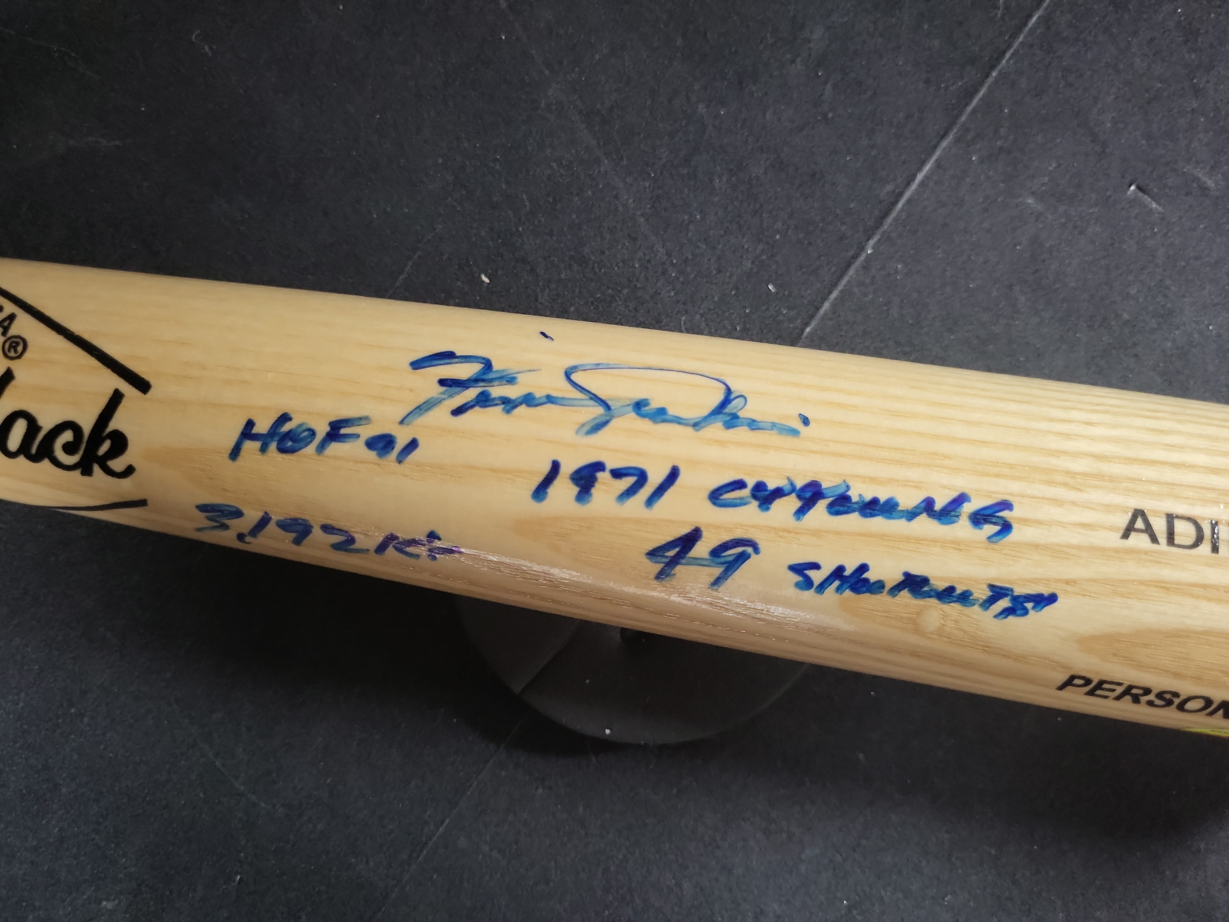 I03110 | Fergie Jenkins Signed Adirondack Personal Model Baseball Bat with Career Inscriptions and PSA/DNA Authentication