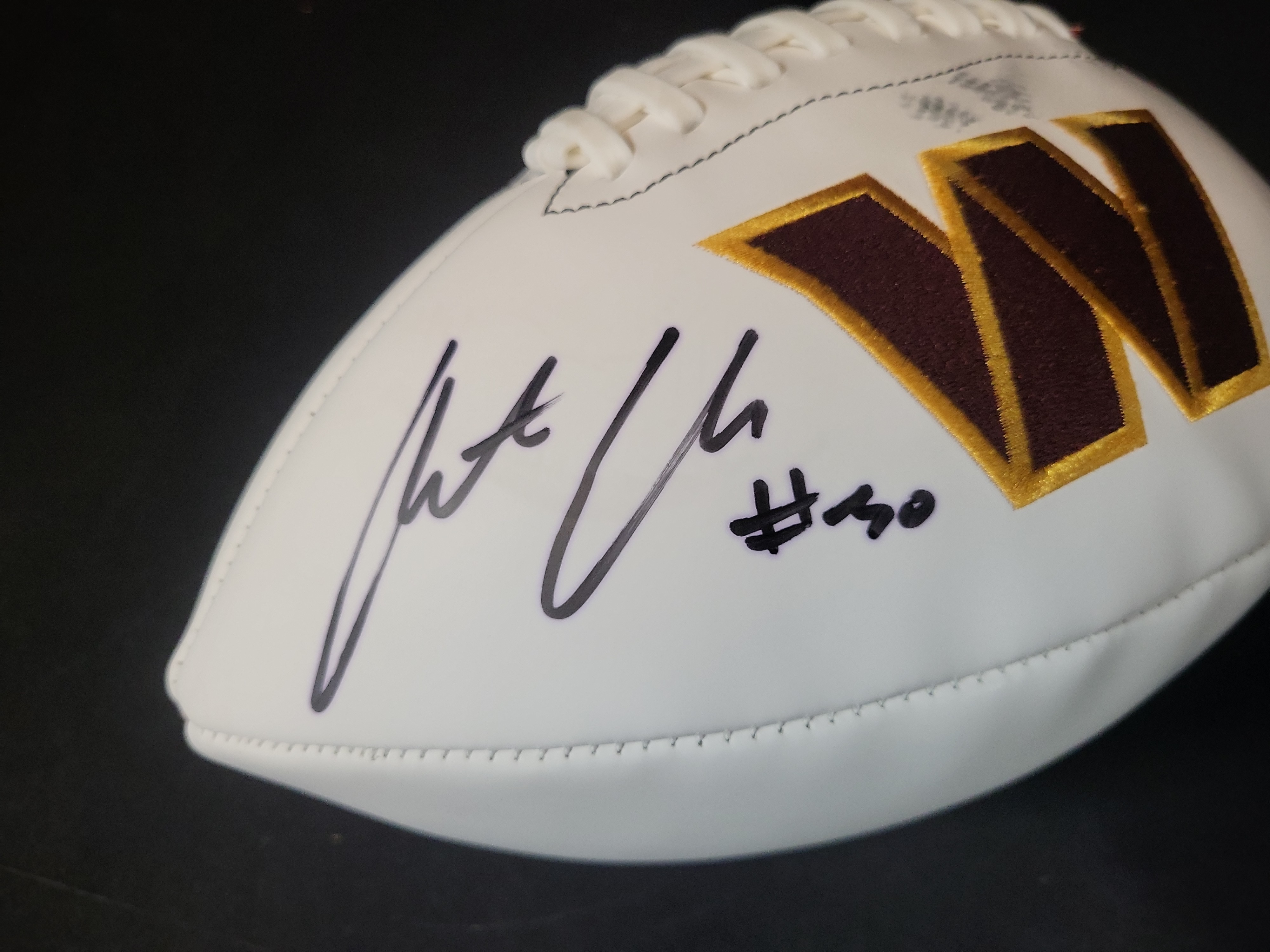 I03093 | Two Autographed NFL Footballs Featuring Jamin Davis and Mike Evans