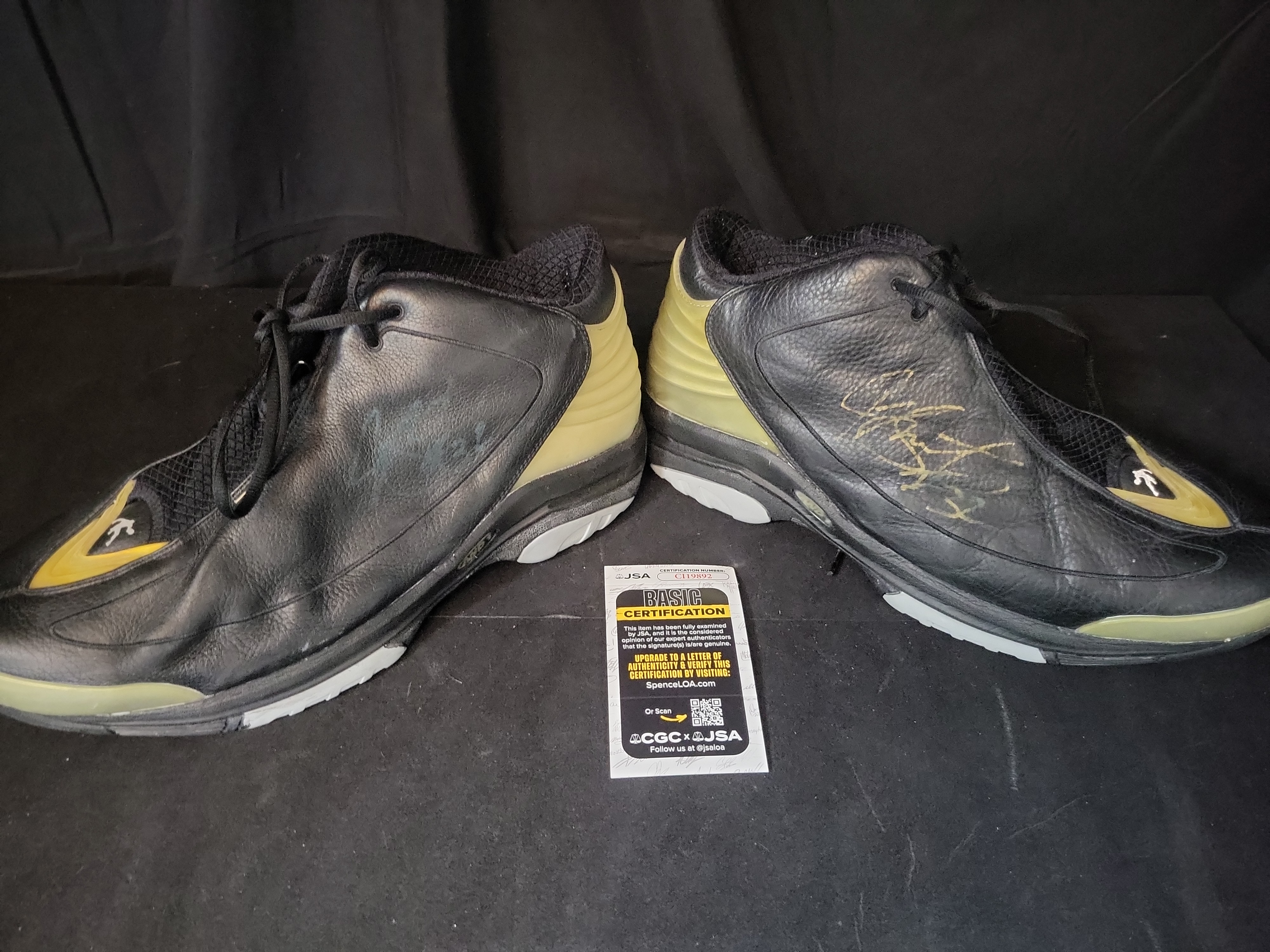 I03126 | A Pair of Signed AND1 Basketball Sneakers Authenticated by JSA and Signed by James Jones and Stephen Jackson