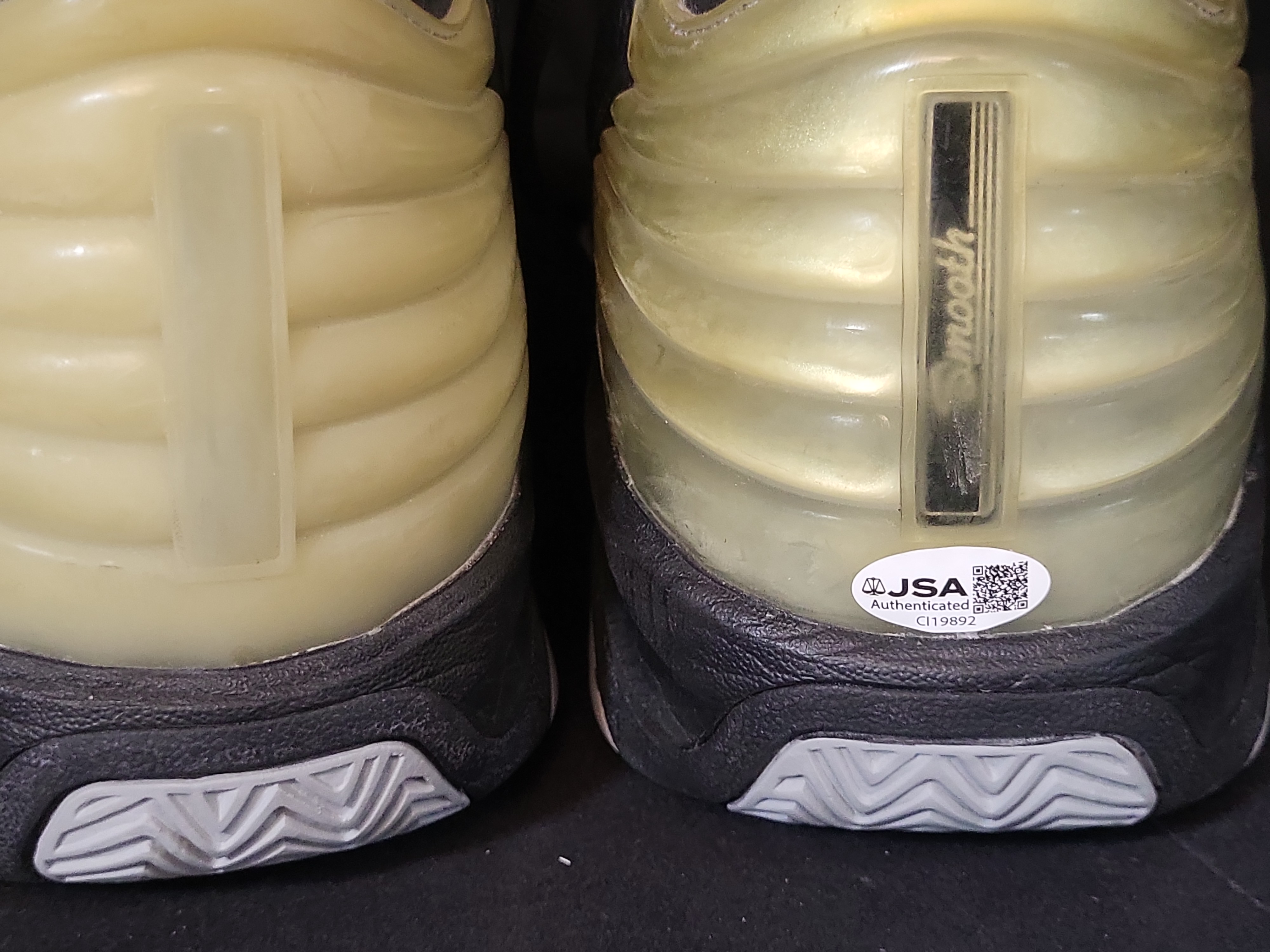 I03126 | A Pair of Signed AND1 Basketball Sneakers Authenticated by JSA and Signed by James Jones and Stephen Jackson