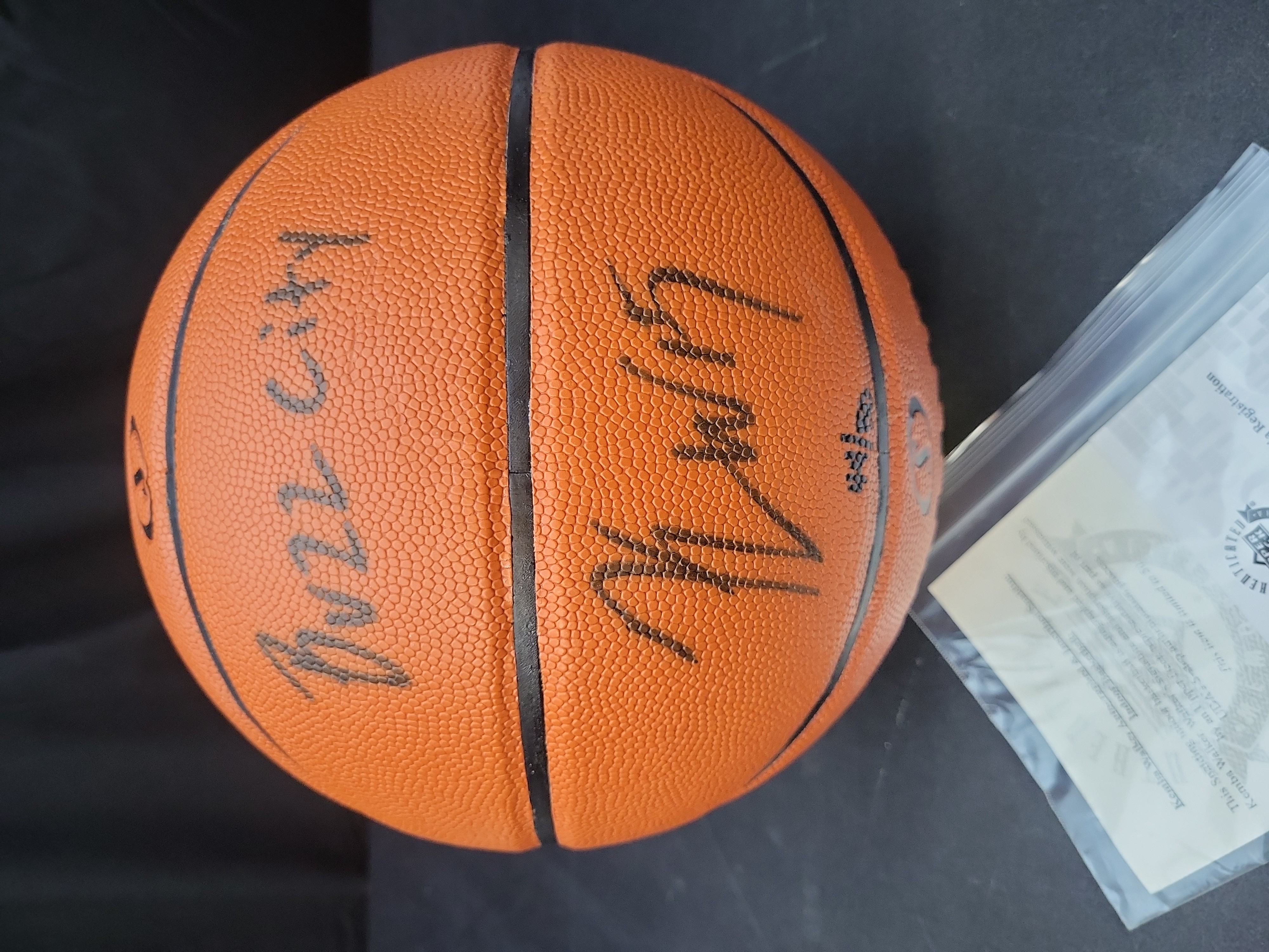 I03857 | Kemba Walker Autographed and Inscribed Charlotte Hornets Spalding NBA Basketball UDA Limited Edition 44/50