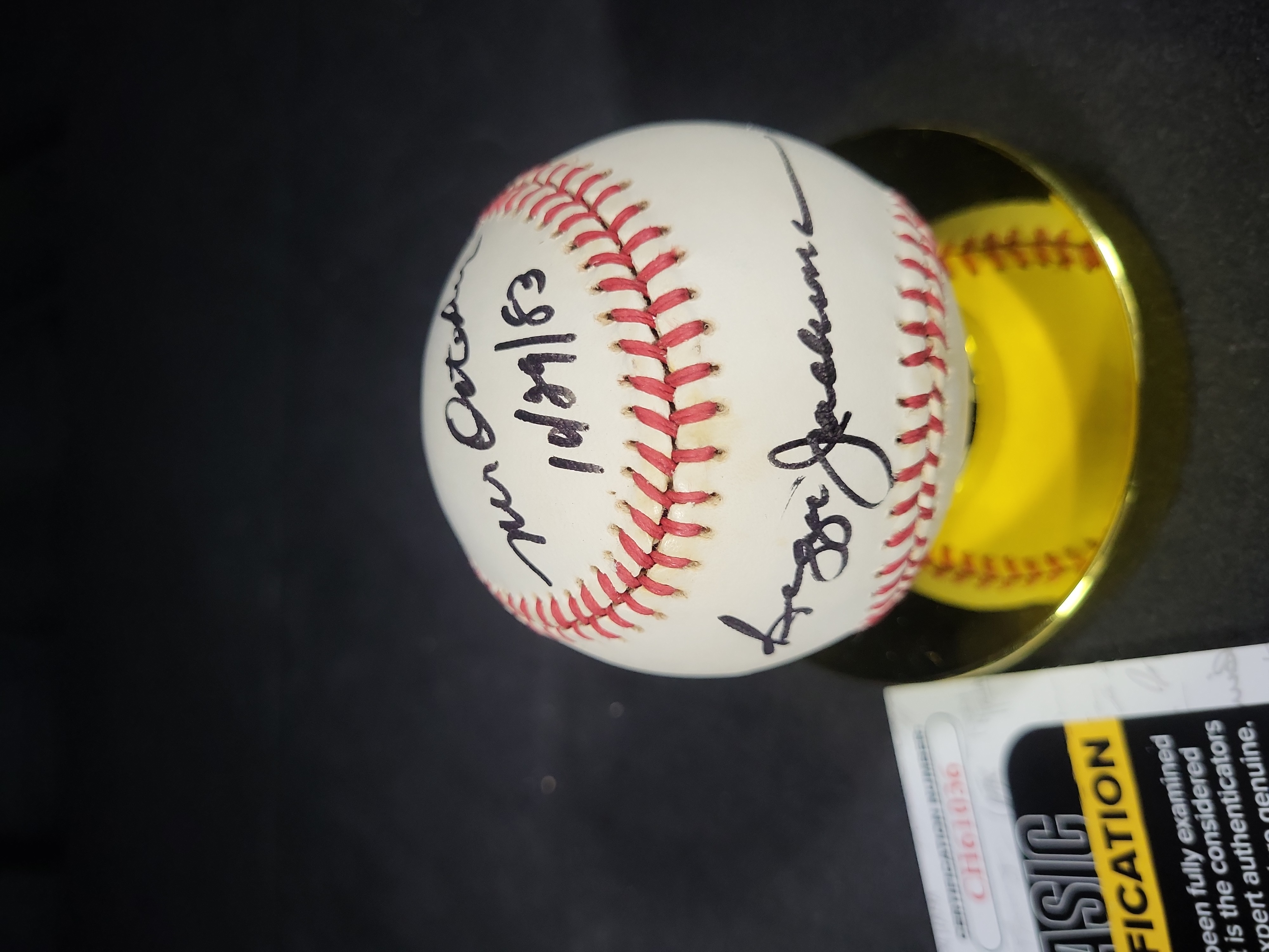 I01385 | Reggie Jackson Autographed and Inscribed Official American League Baseball JSA Authenticated