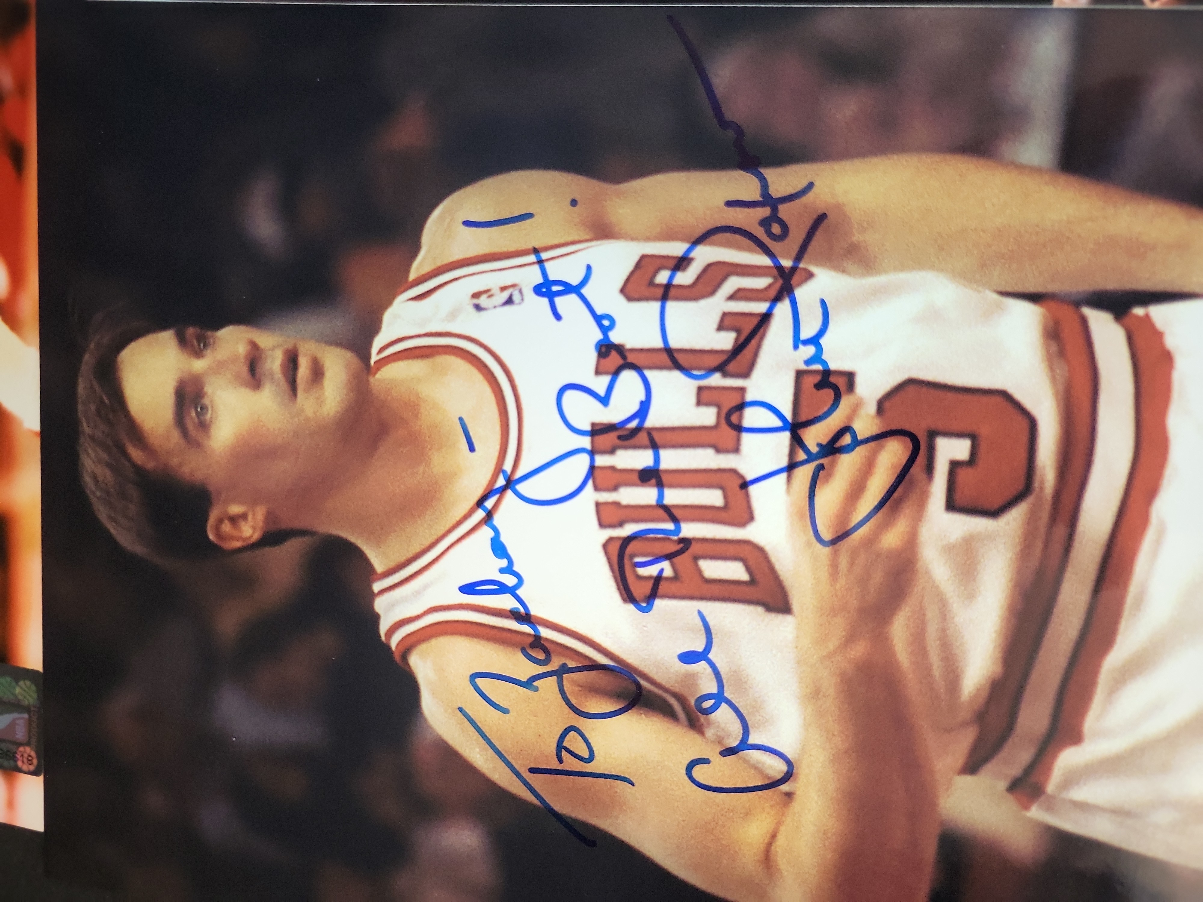I03033 | Collection of Eight Signed and Unsigned NBA Basketball Photographs Including Joe Dumars and Chris Mullin