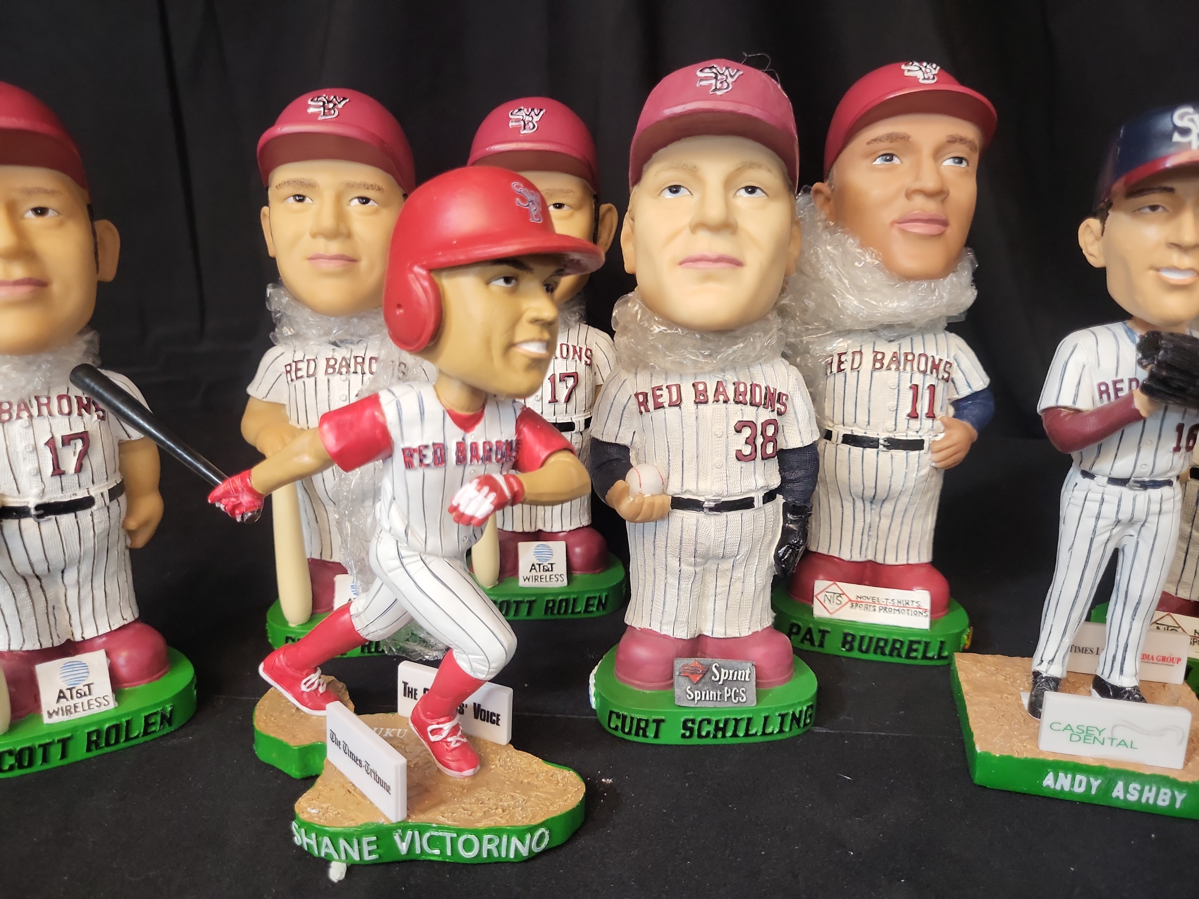 I03058 | 10 Scranton Wilkes-Barre Red Barons and RailRiders Baseball Bobblehead Figures