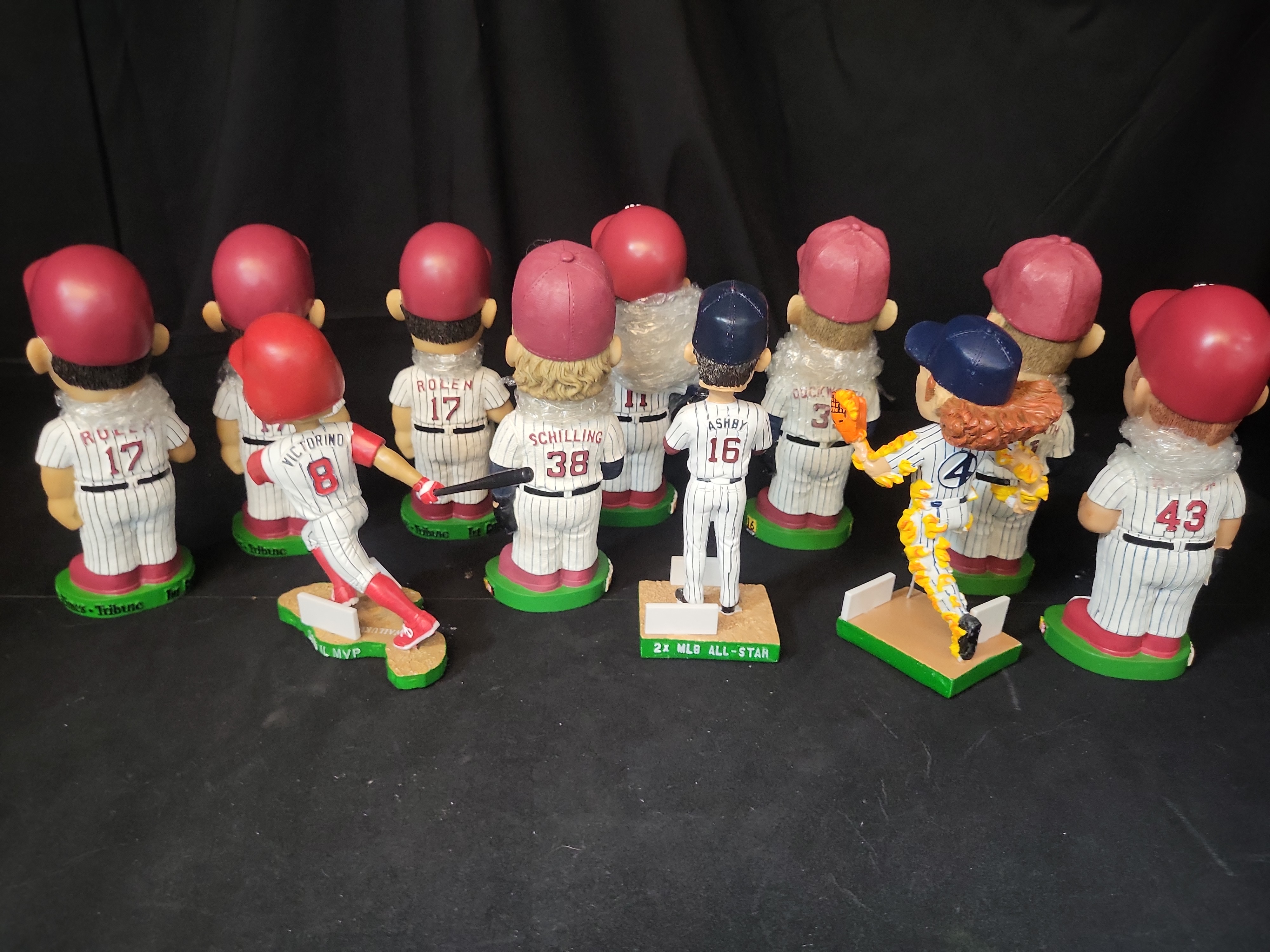 I03058 | 10 Scranton Wilkes-Barre Red Barons and RailRiders Baseball Bobblehead Figures