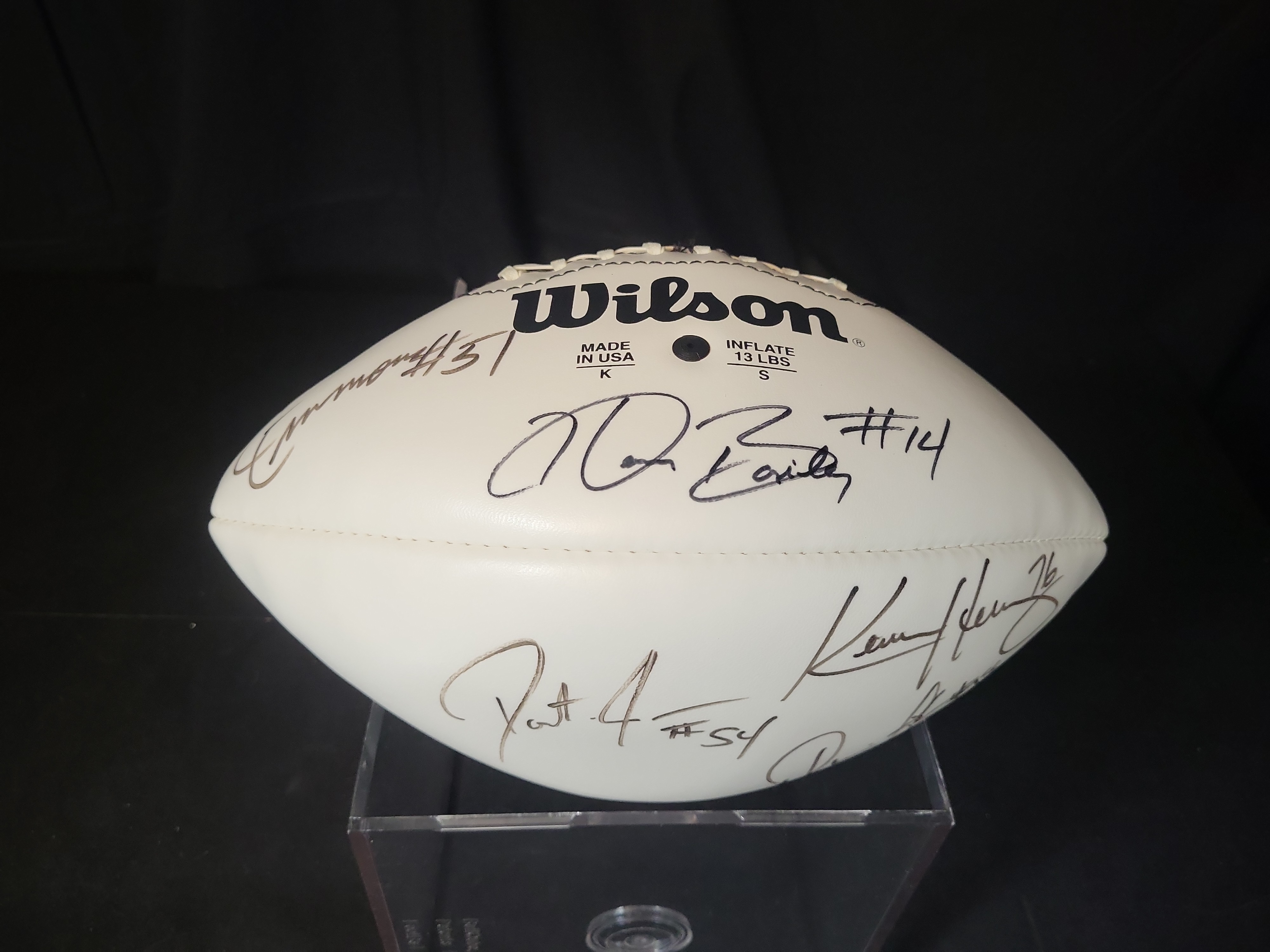 I03064 | Wilson Official NFL Multi-Signed New England Patriots Football