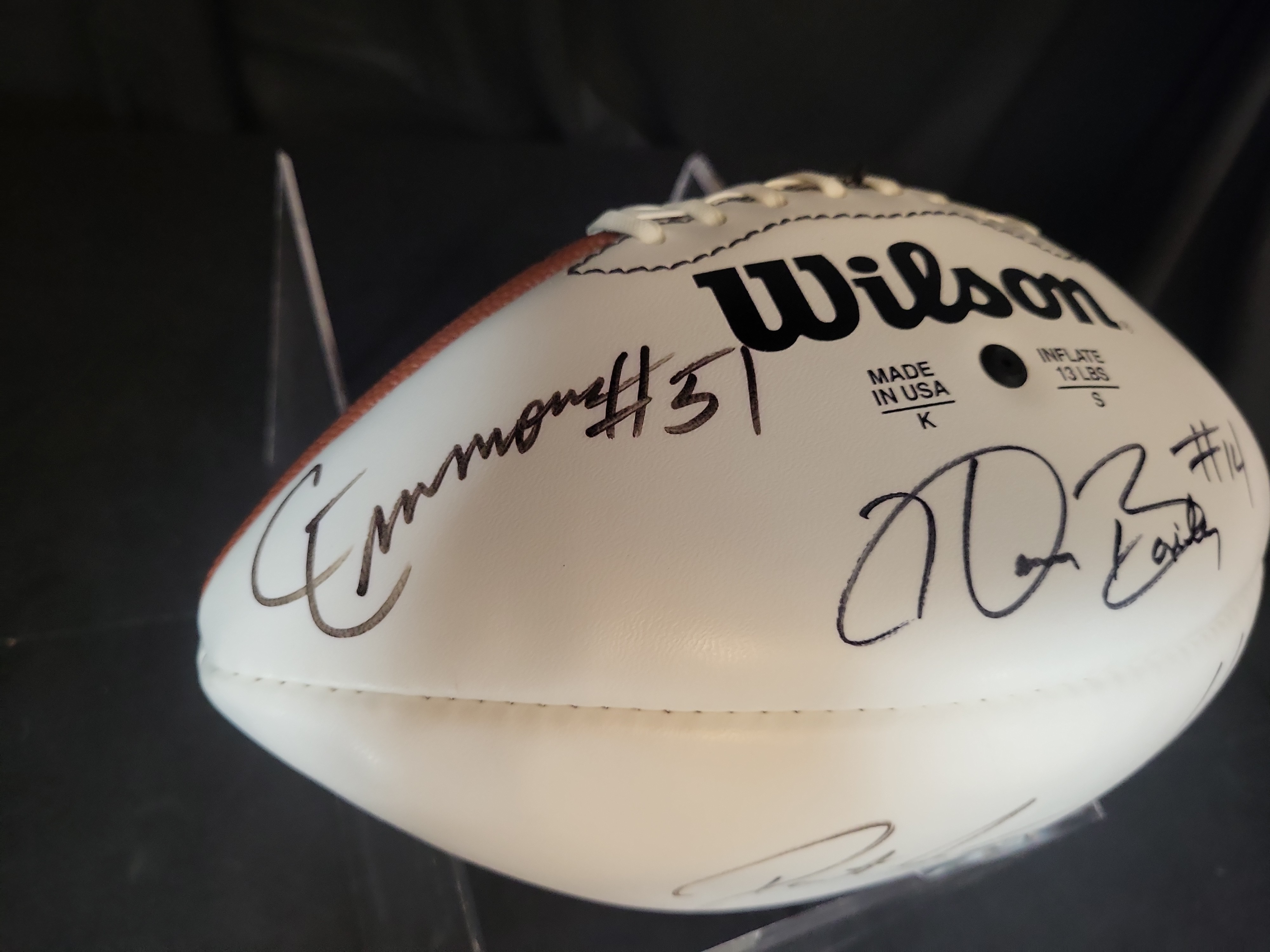 I03064 | Wilson Official NFL Multi-Signed New England Patriots Football